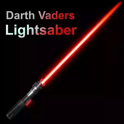 Darth Vaders Lightsaber Low-poly 3D model