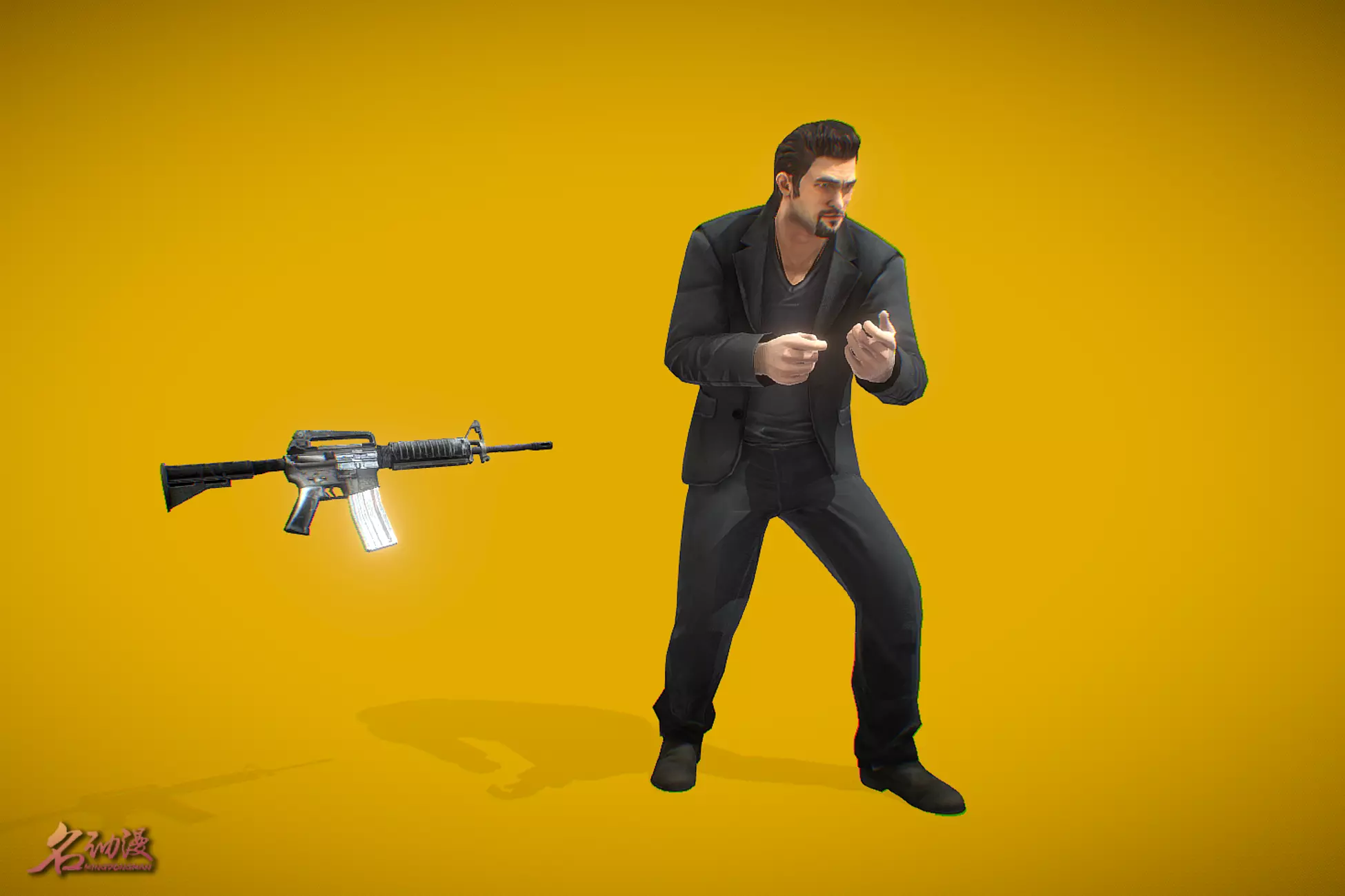 Battle Royale Hitman Low-poly 3D model