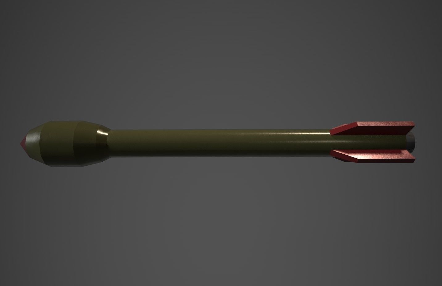 Simple missile turret Low-poly 3D model_10