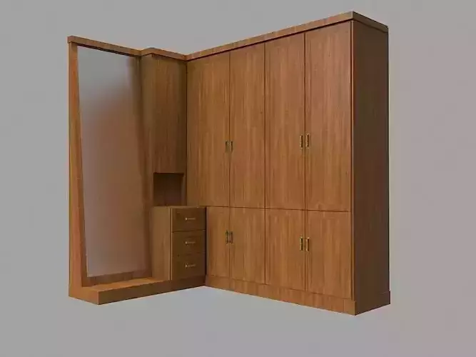Wardrobe with doors and drawers