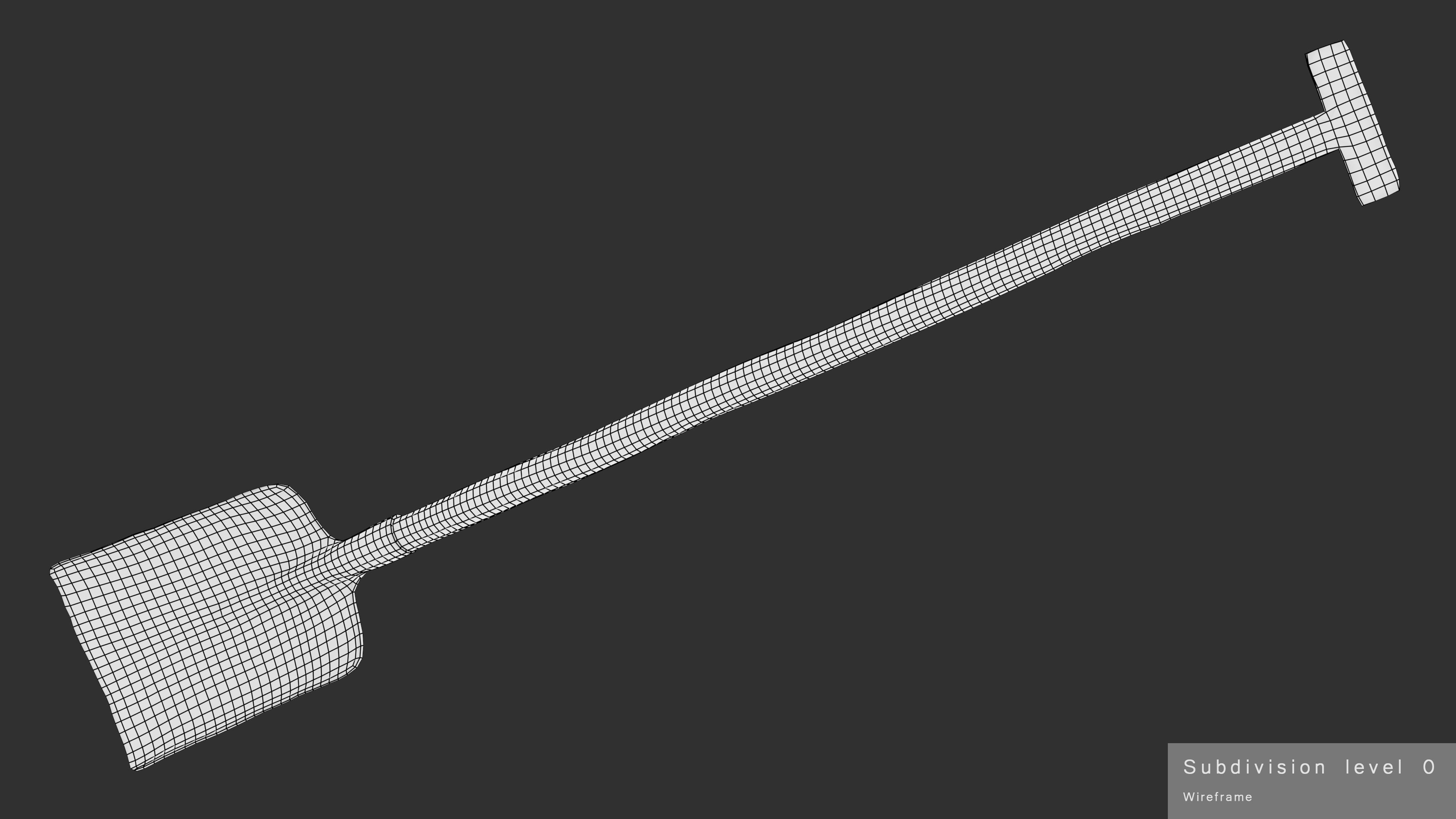 Shovel Low-poly 3D model_35