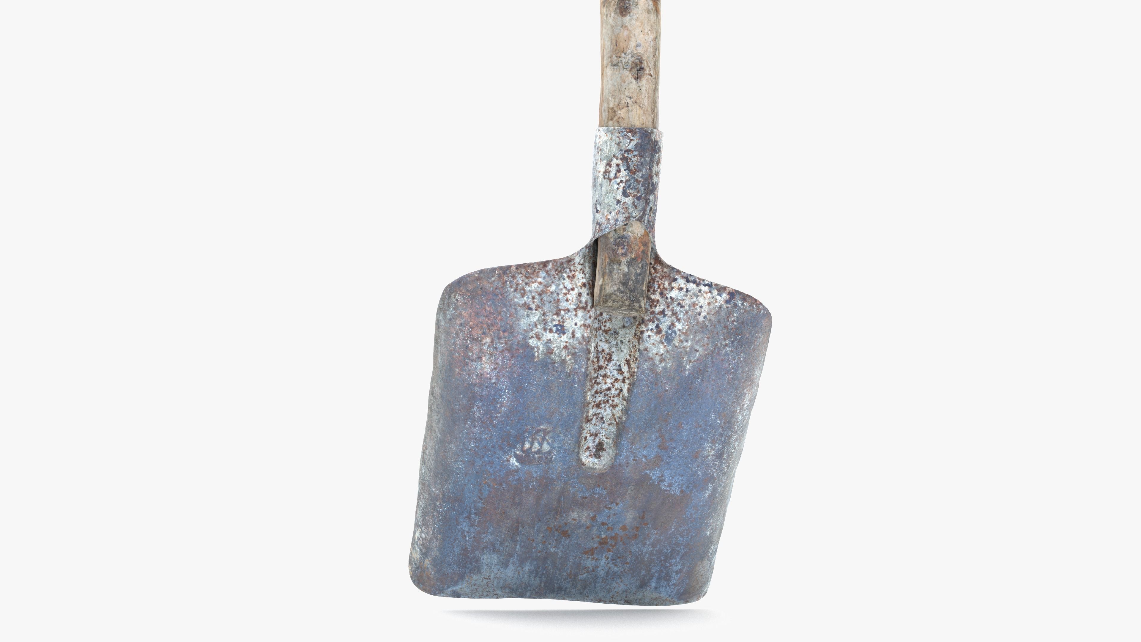 Shovel Low-poly 3D model_7