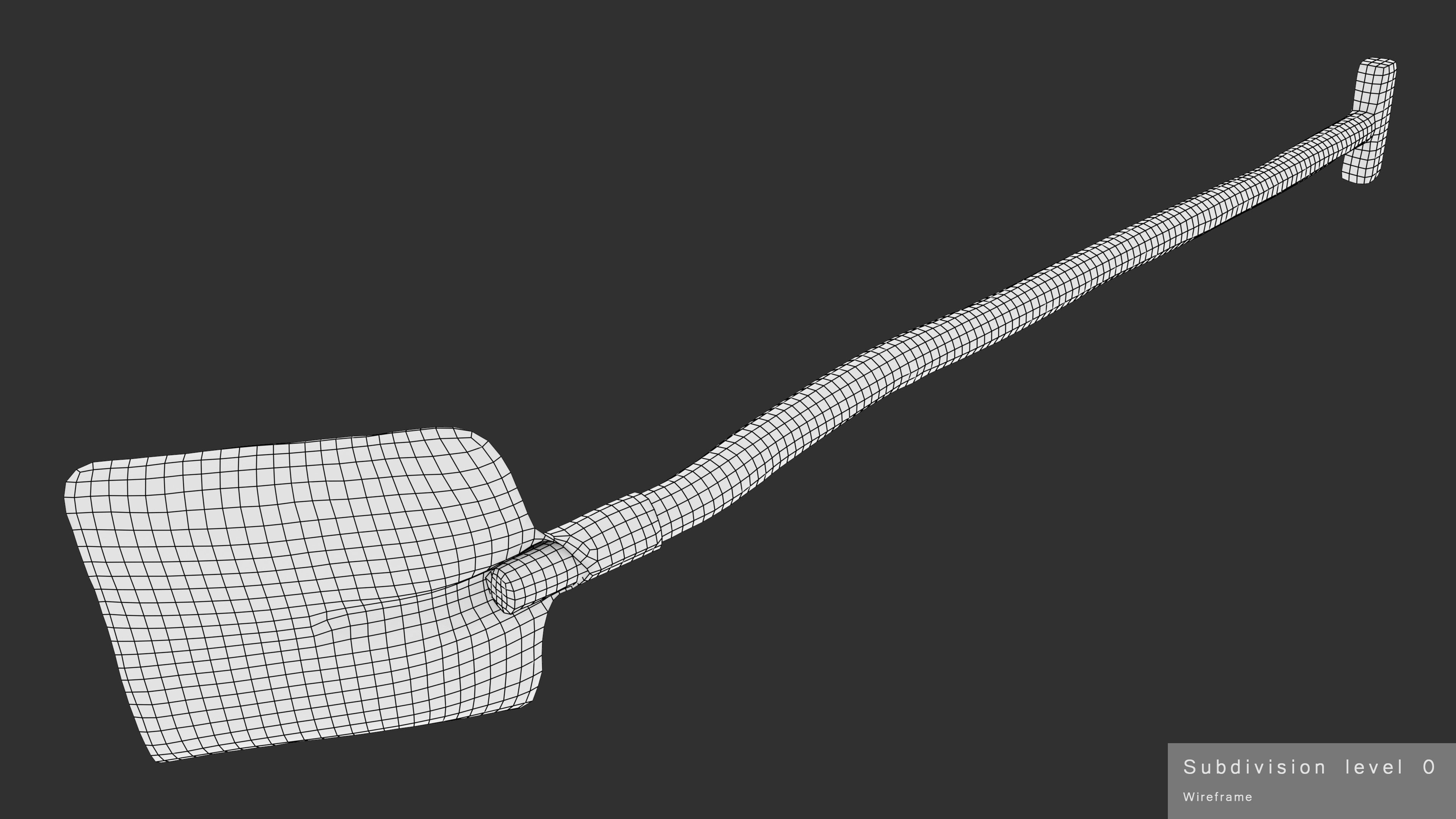 Shovel Low-poly 3D model_38