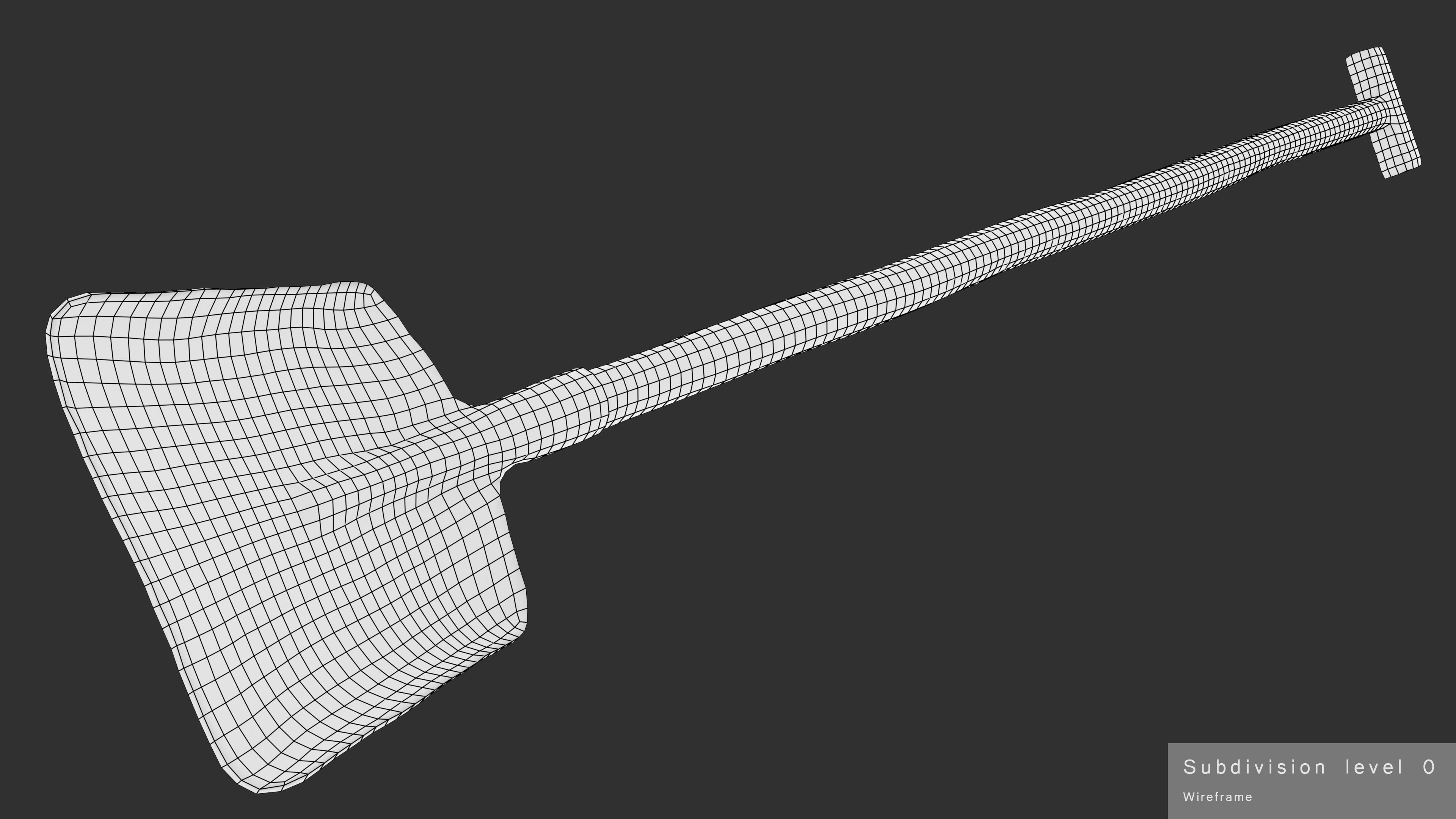 Shovel Low-poly 3D model_37