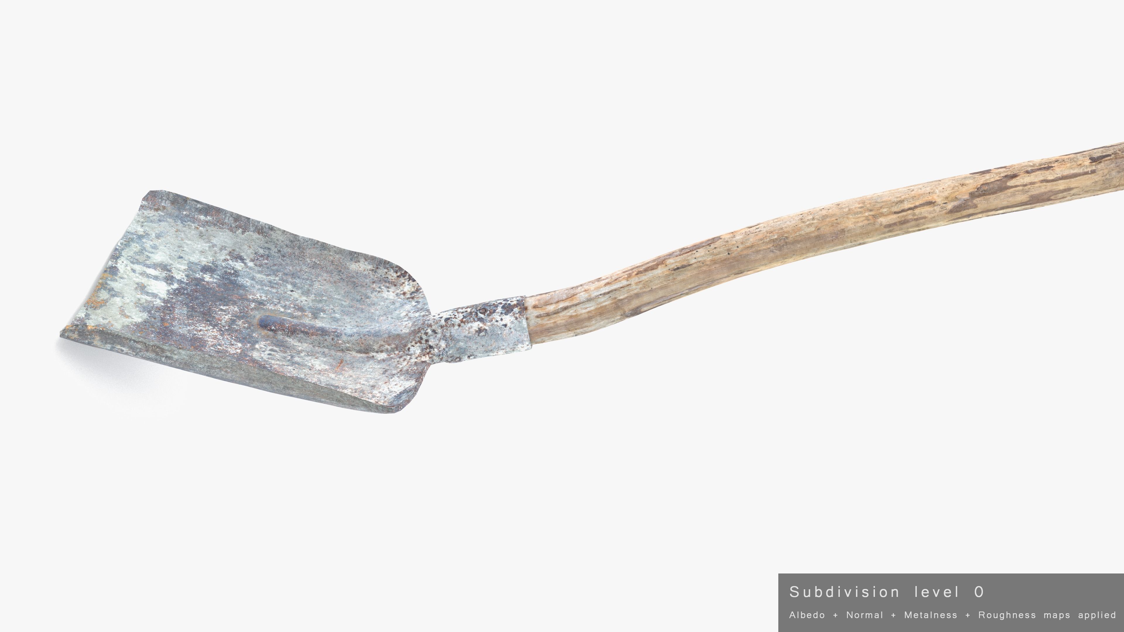 Shovel Low-poly 3D model_34