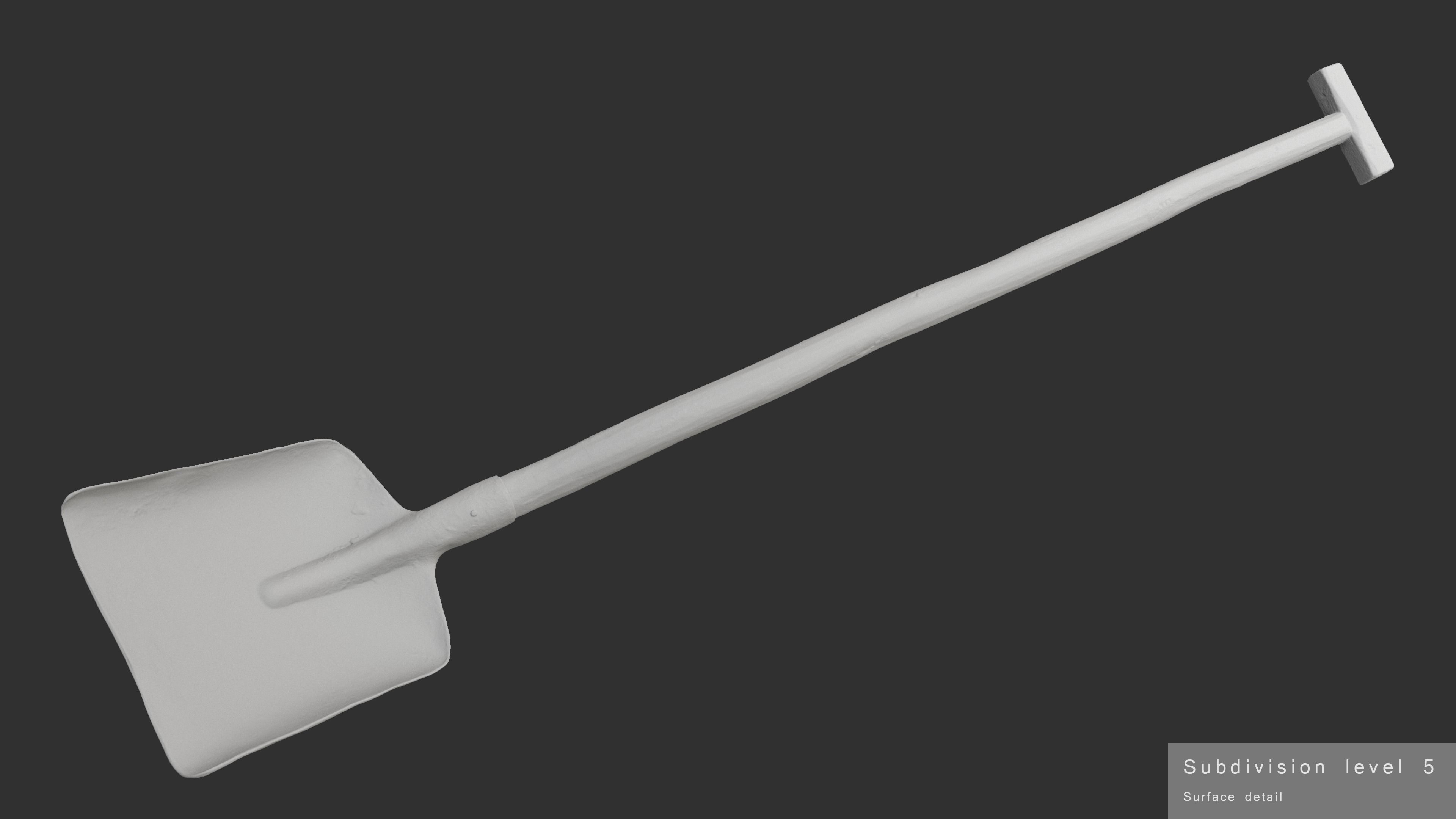 Shovel Low-poly 3D model_28