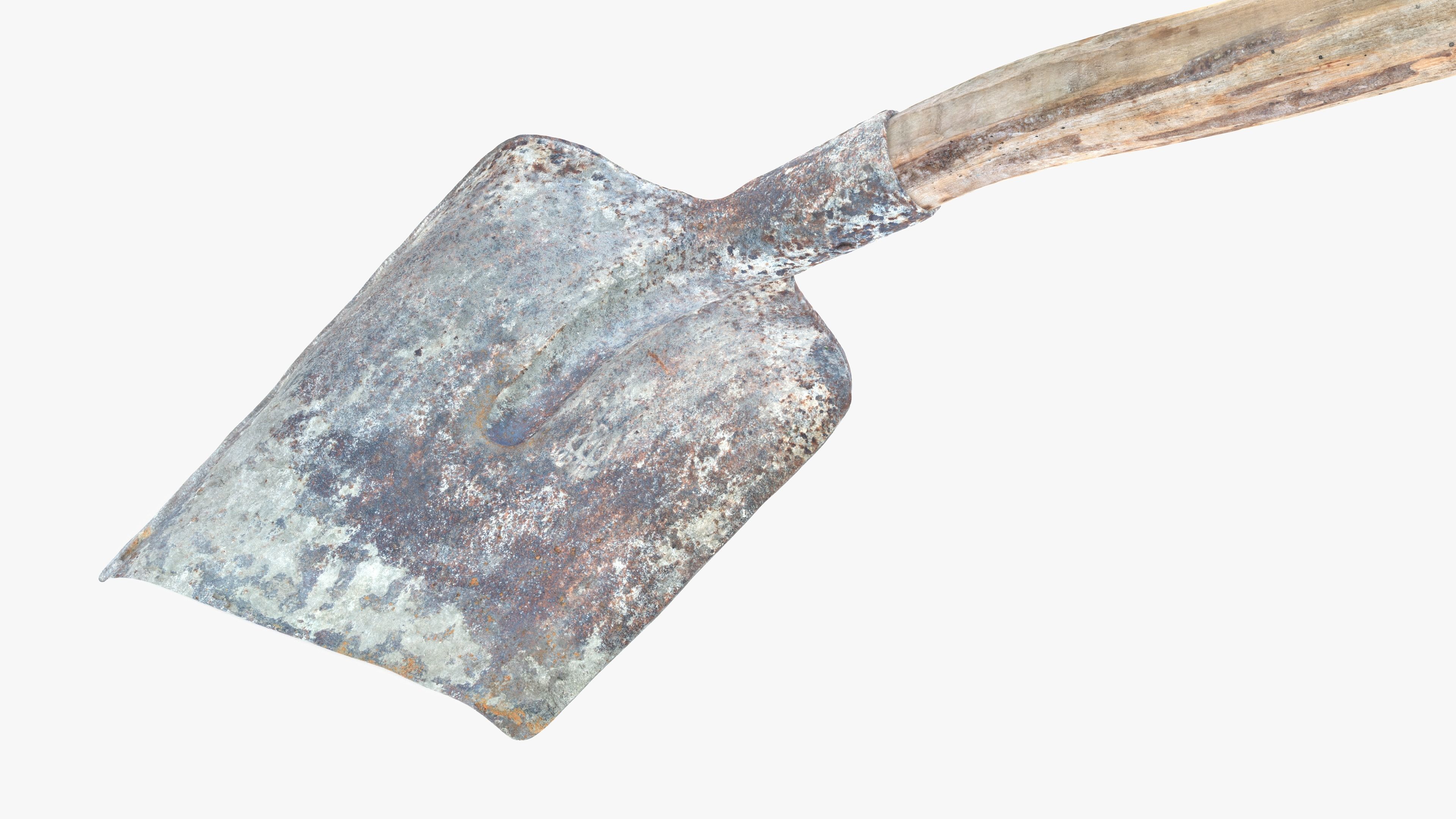 Shovel Low-poly 3D model_16