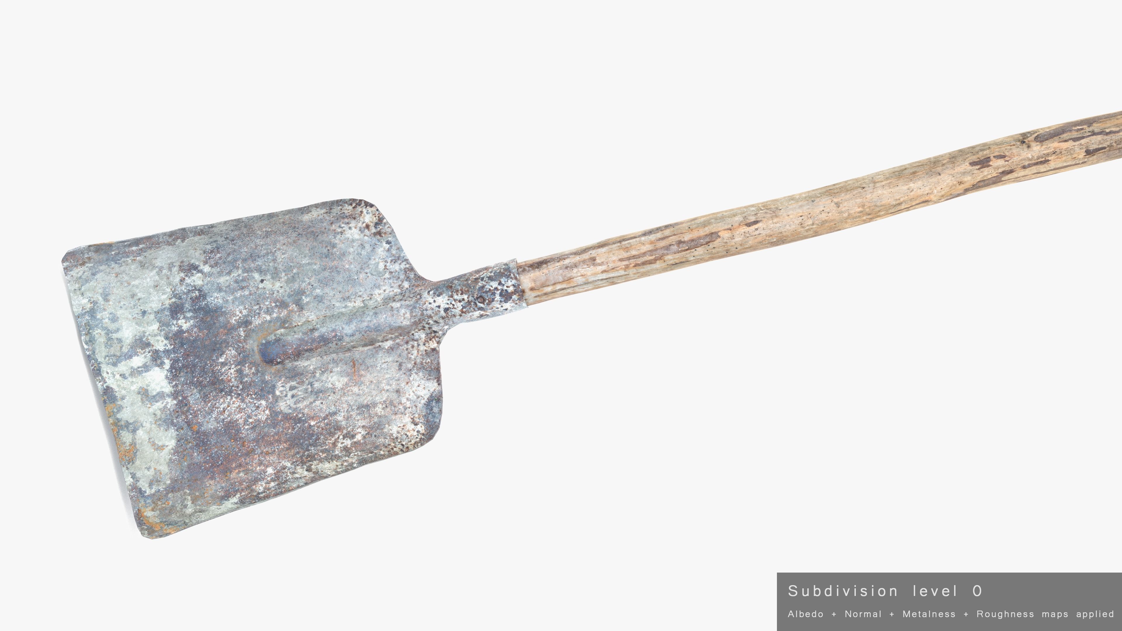 Shovel Low-poly 3D model_29