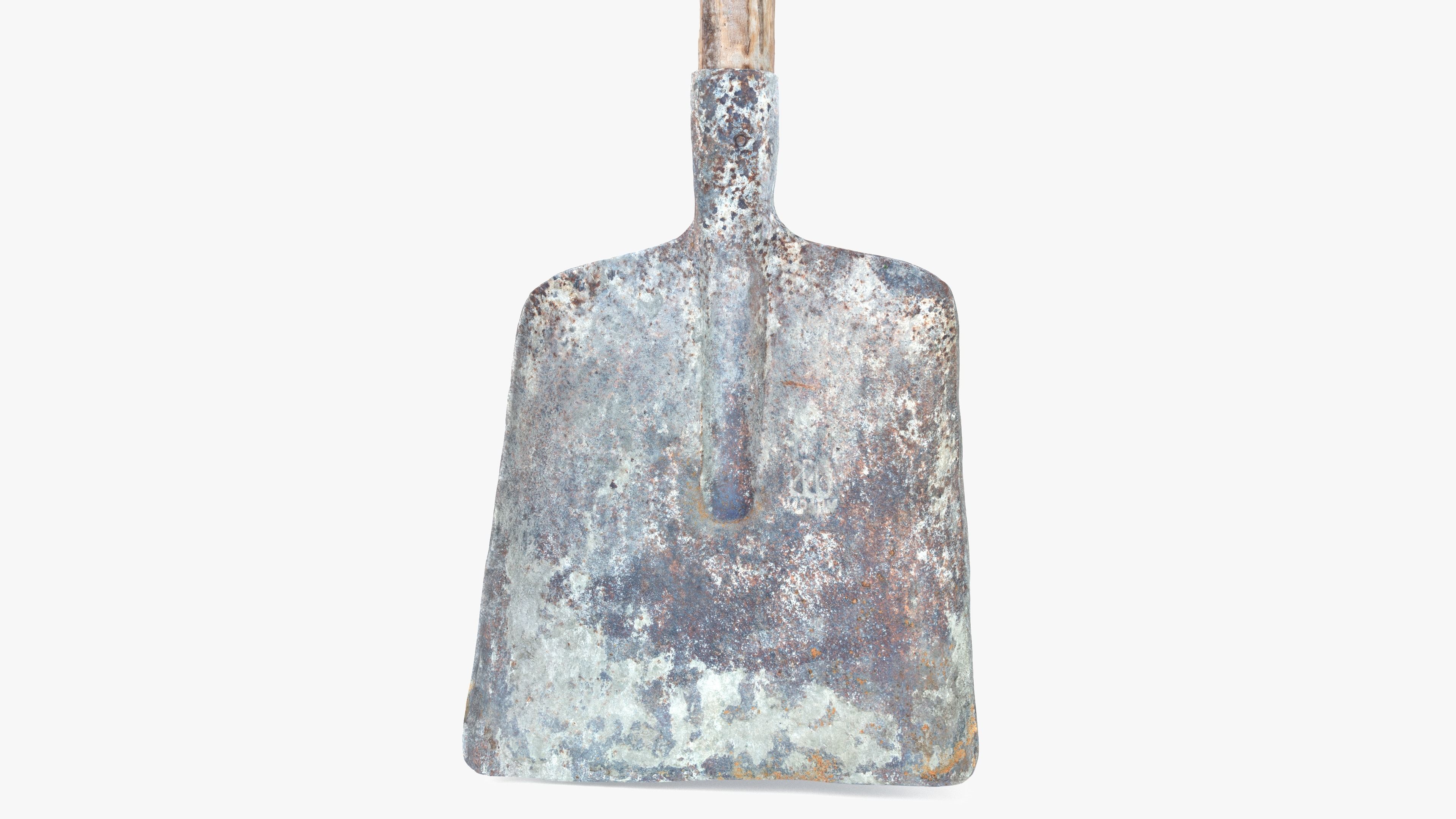 Shovel Low-poly 3D model_10