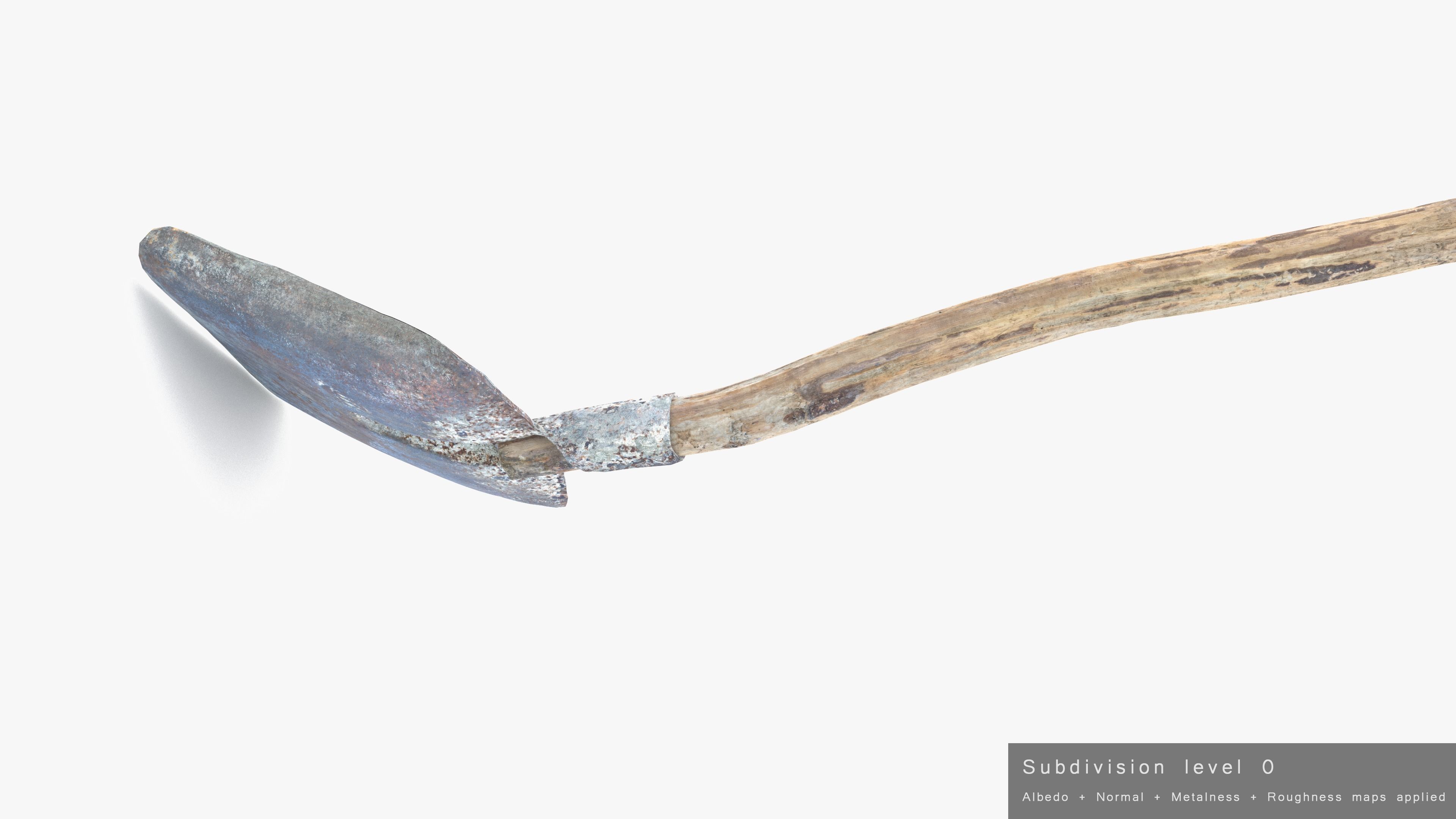 Shovel Low-poly 3D model_33