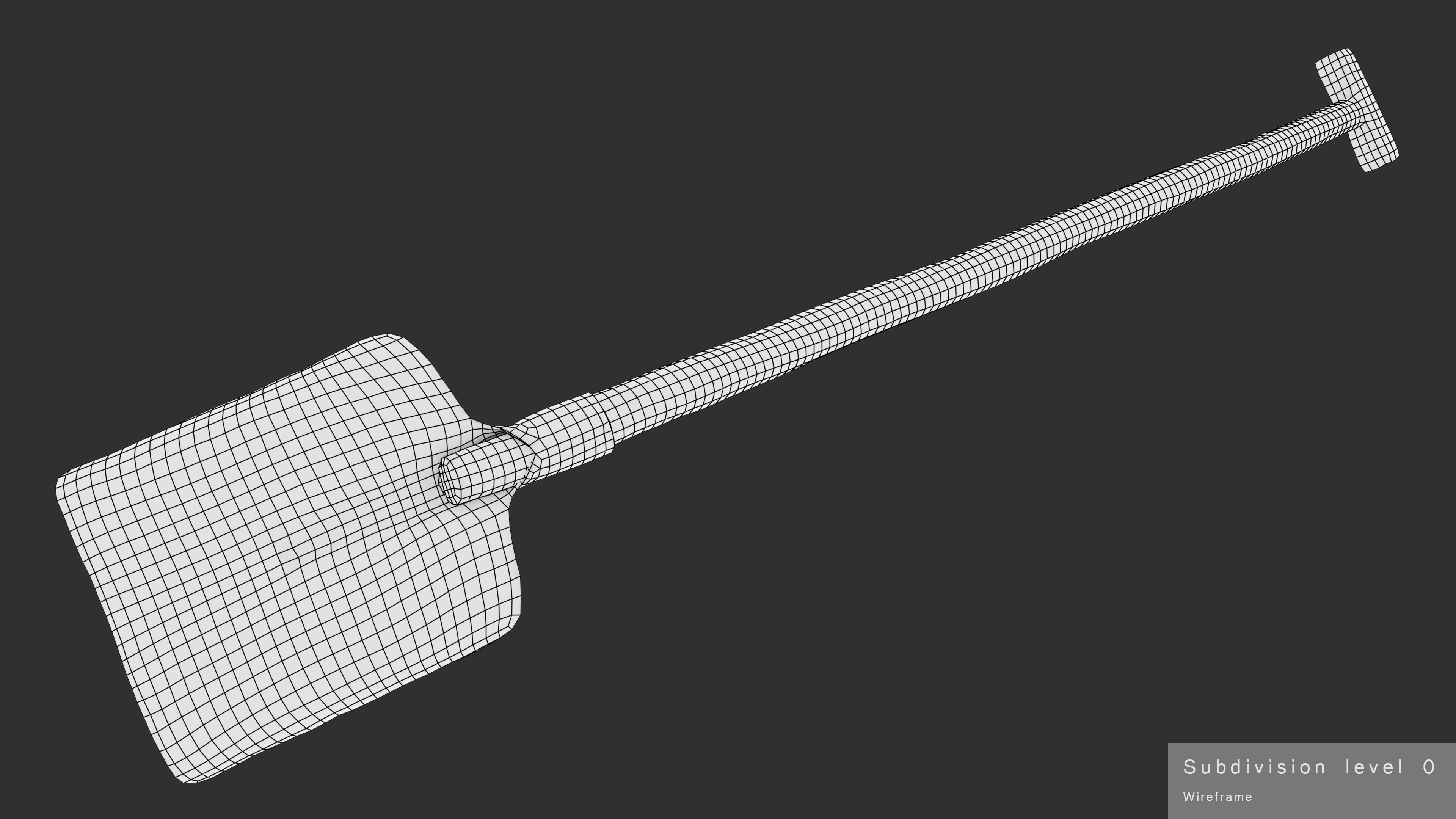 Shovel Low-poly 3D model_39
