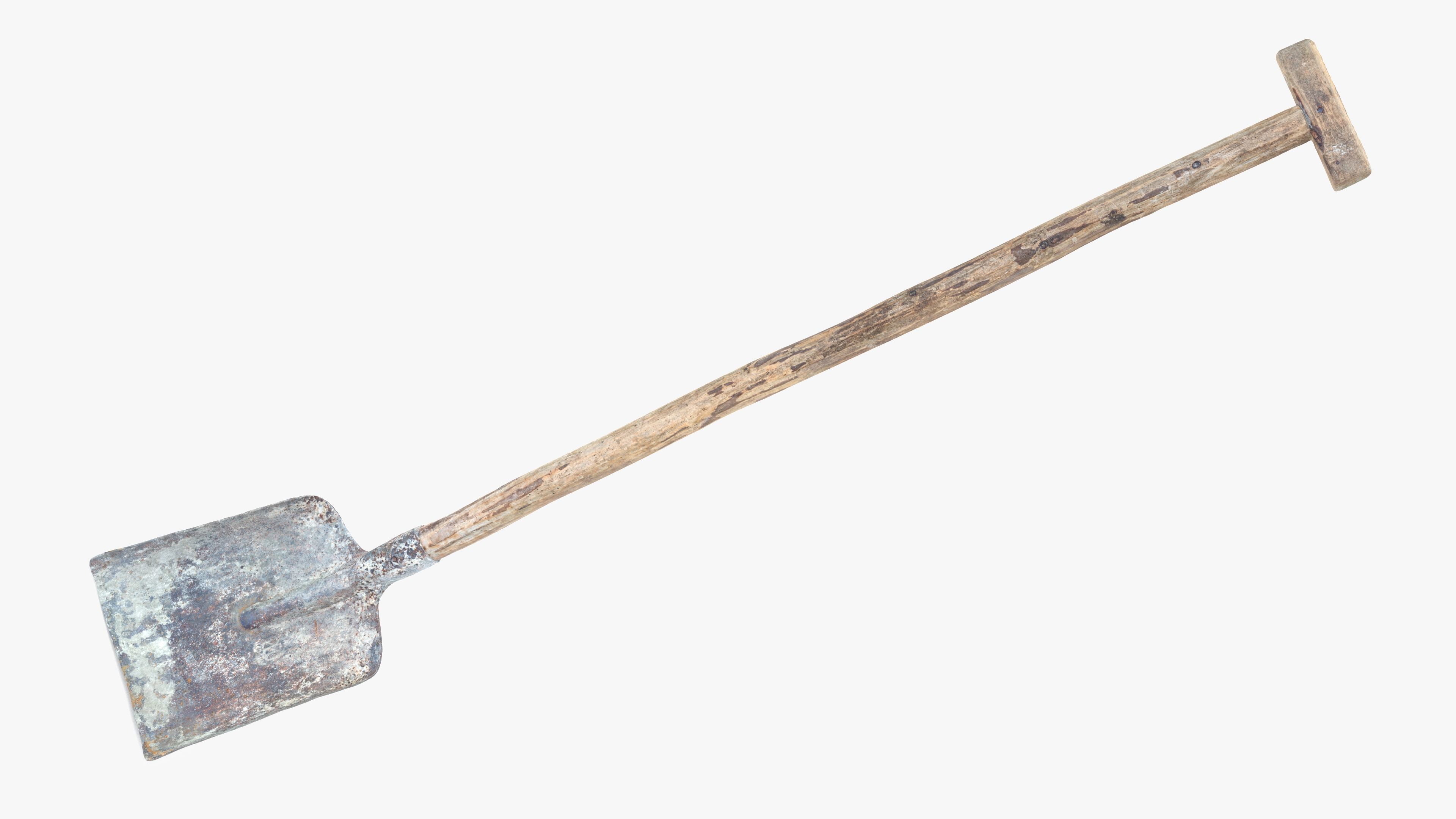 Shovel Low-poly 3D model_2