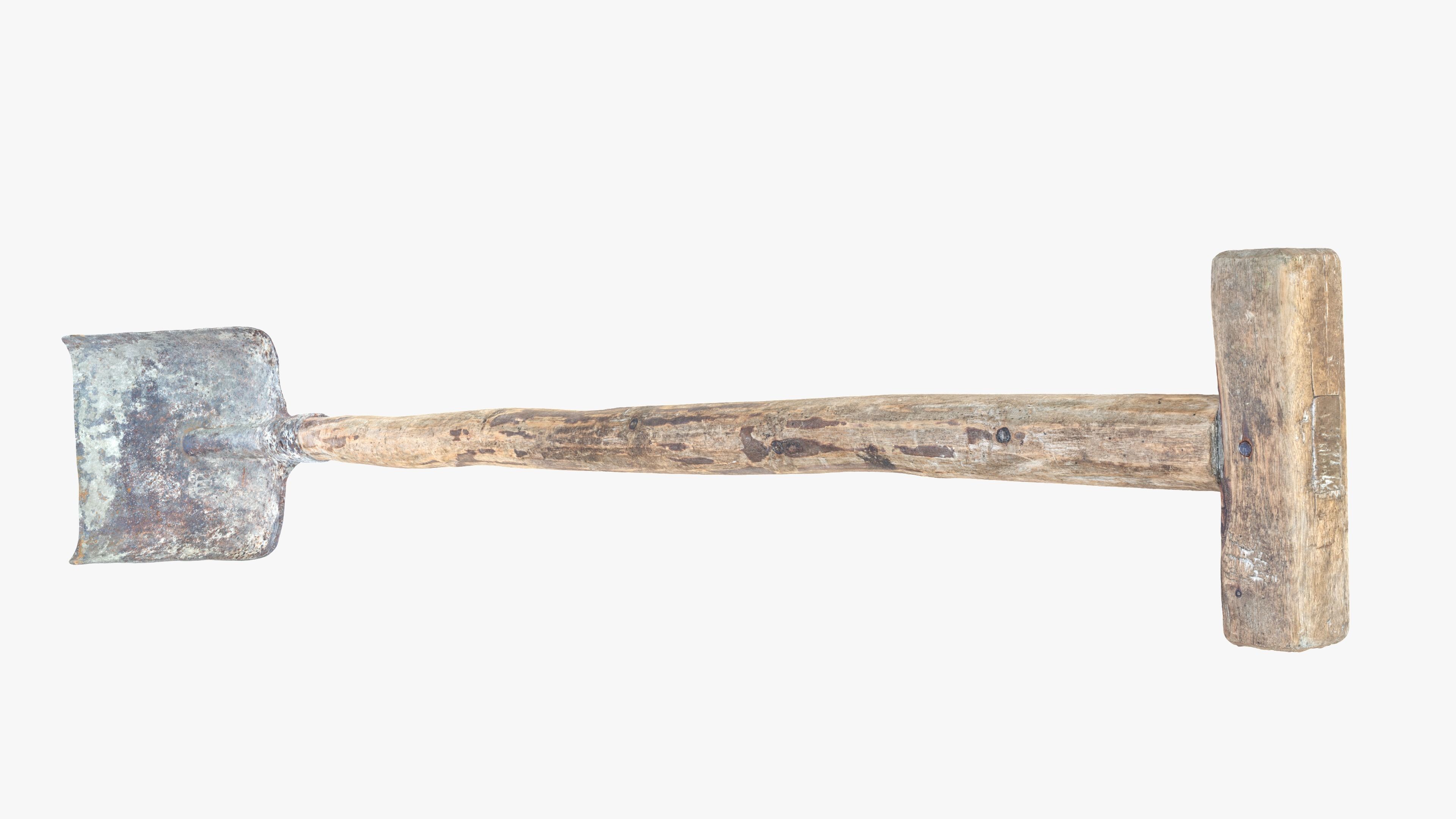 Shovel Low-poly 3D model_5