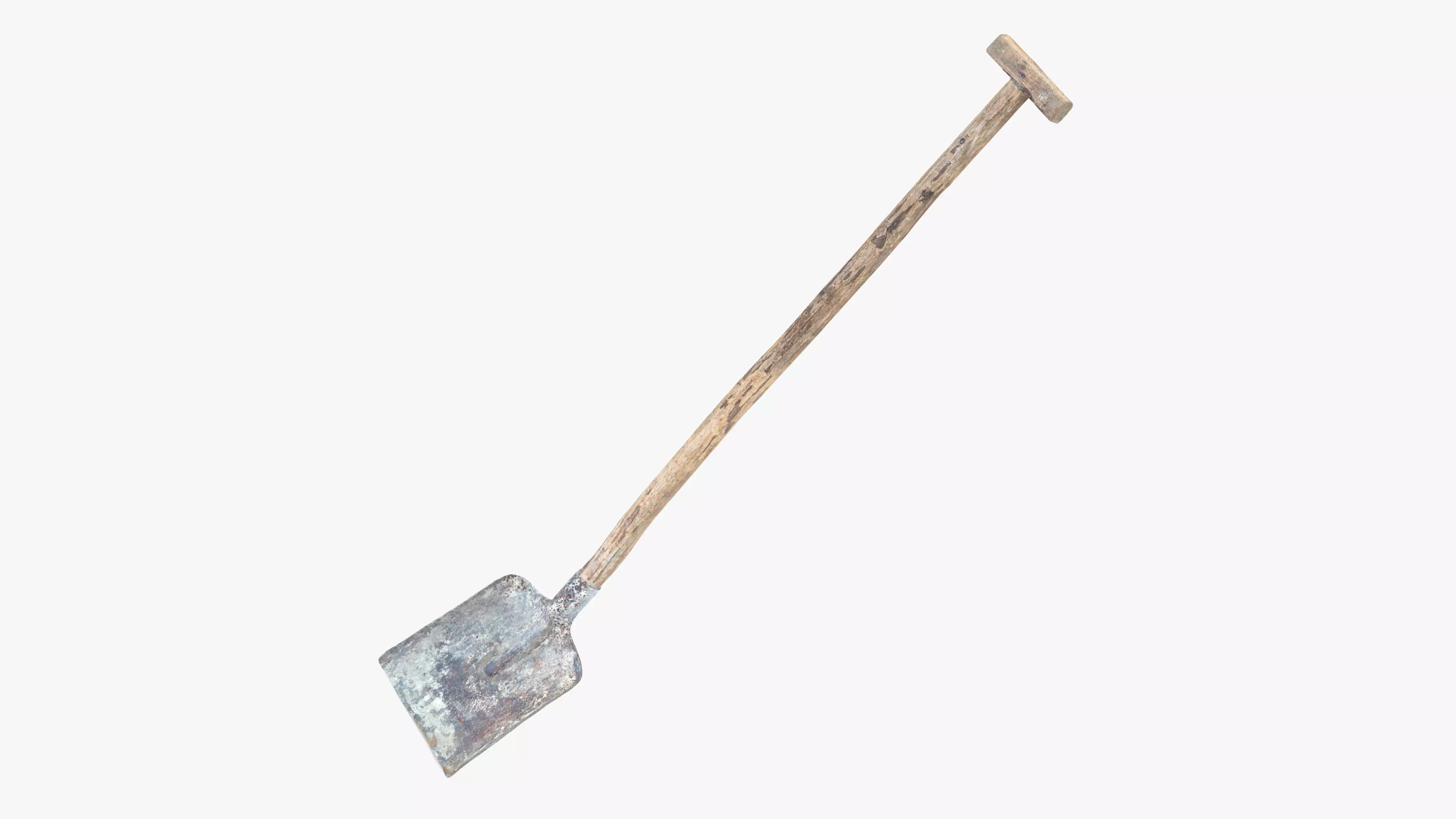 Shovel Low-poly 3D model_0