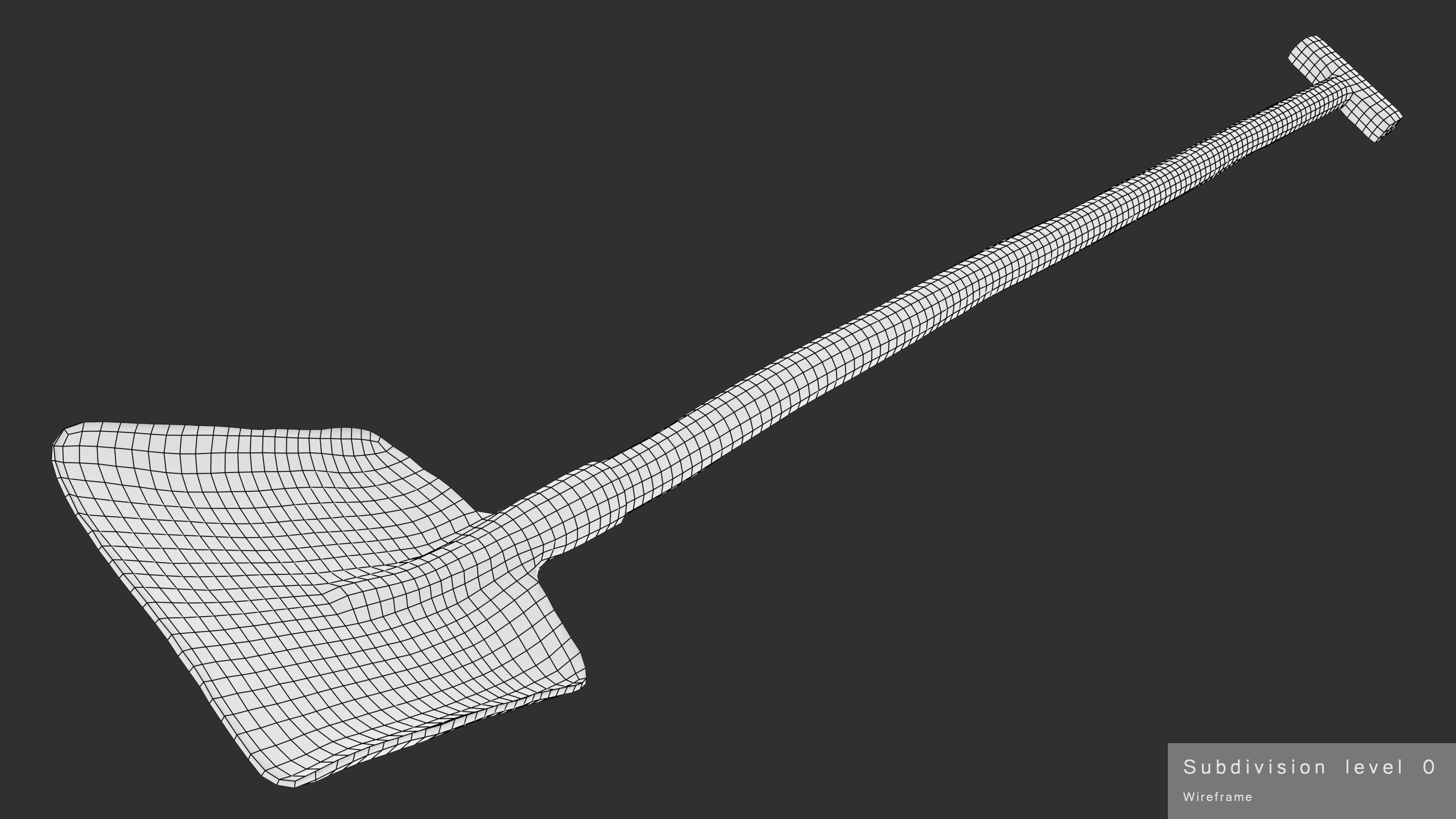 Shovel Low-poly 3D model_36