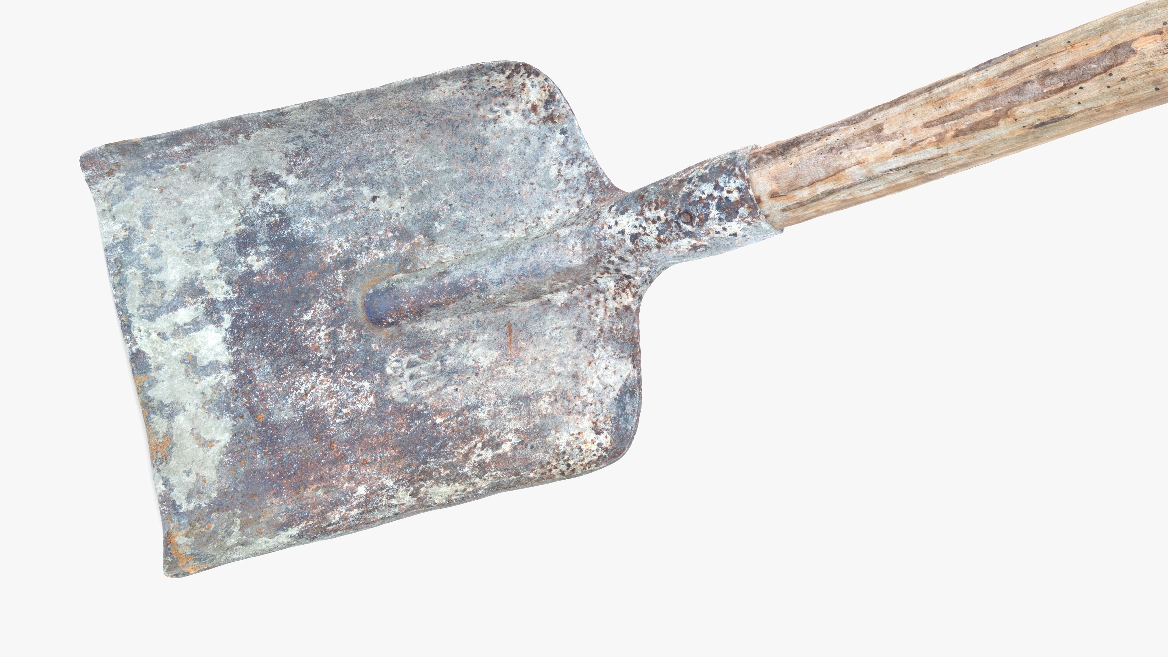 Shovel Low-poly 3D model_15