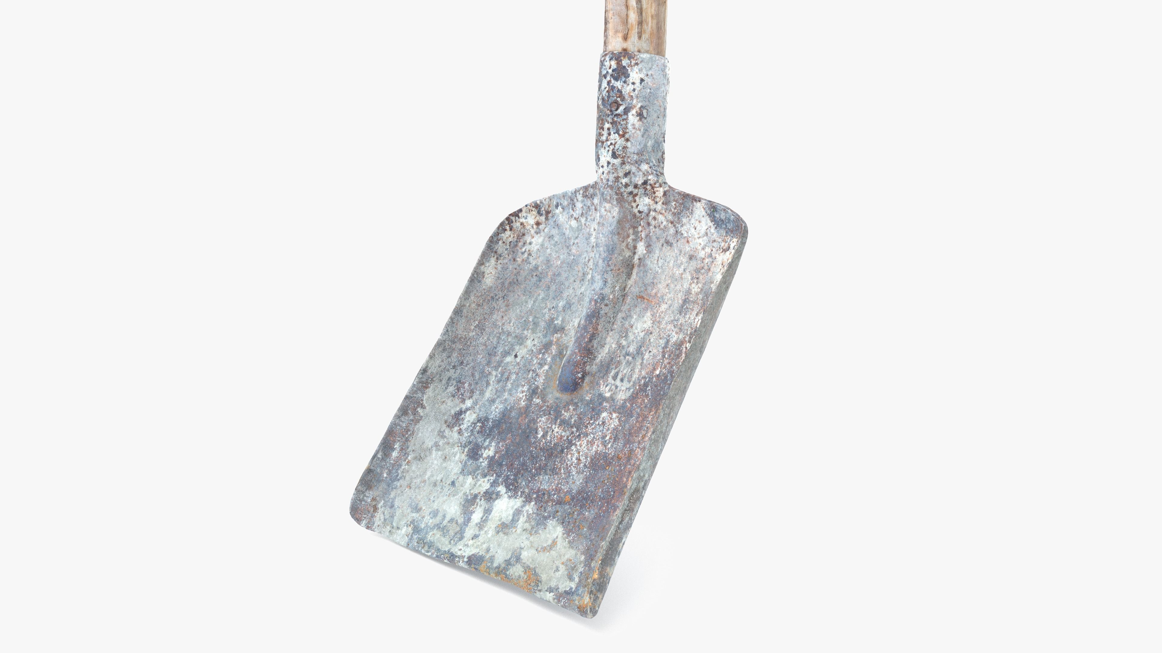 Shovel Low-poly 3D model_12