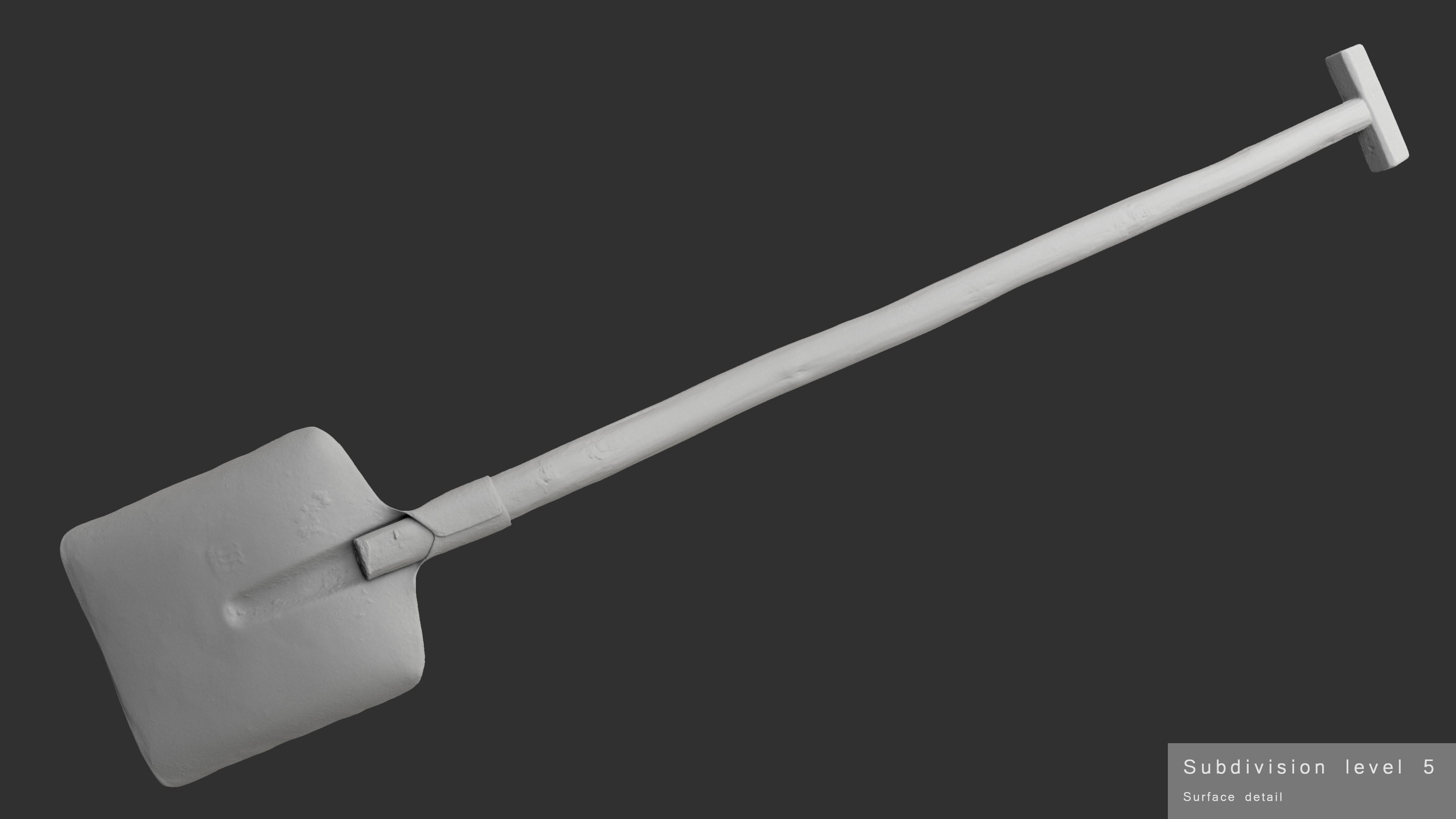 Shovel Low-poly 3D model_27