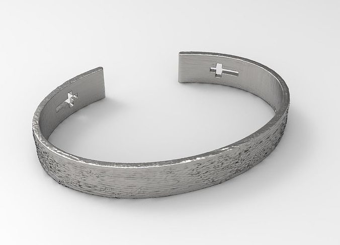 bracelet with a cross 3D print model
