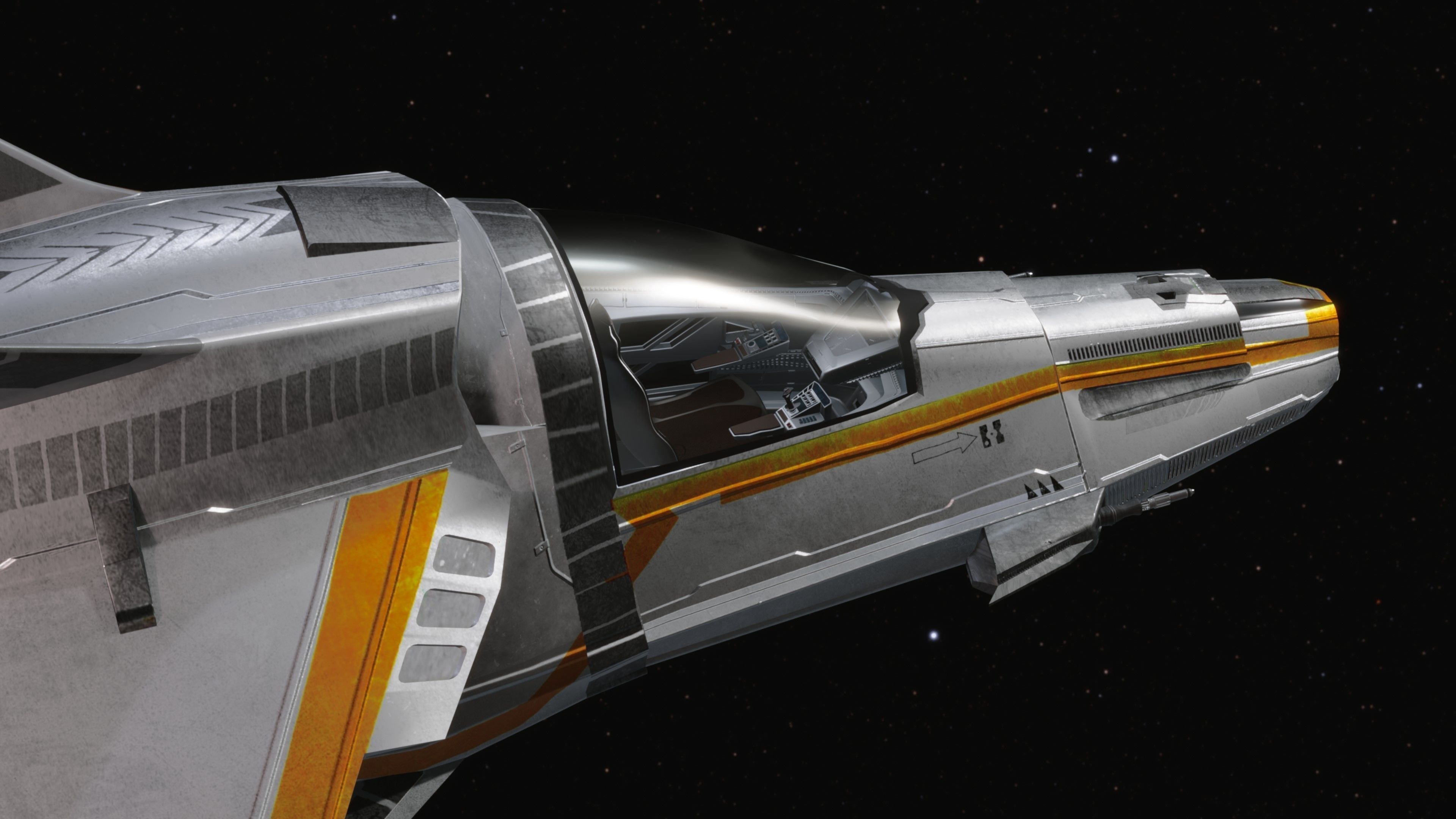 Space Ship - Rigged- High Resolution Textured - include inside Low-poly 3D model_20