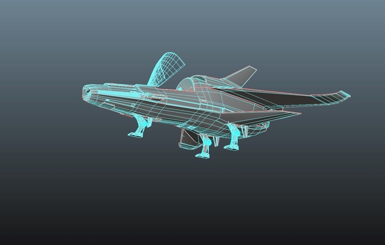 Space Ship - Rigged- High Resolution Textured - include inside Low-poly 3D model_30