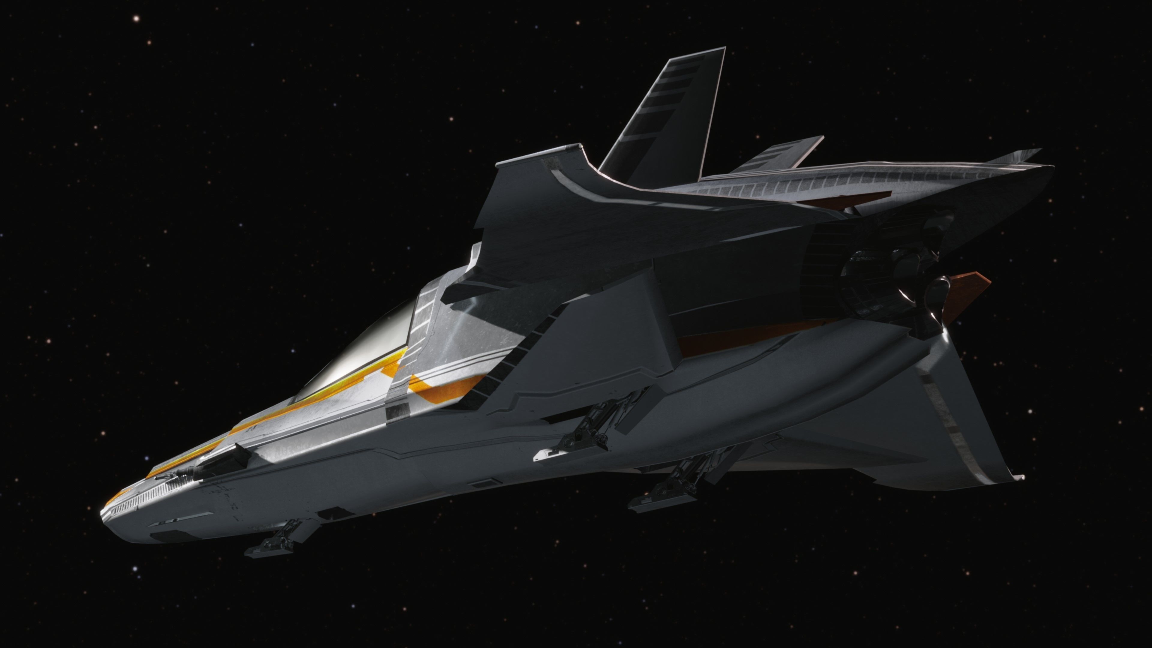 Space Ship - Rigged- High Resolution Textured - include inside Low-poly 3D model_13