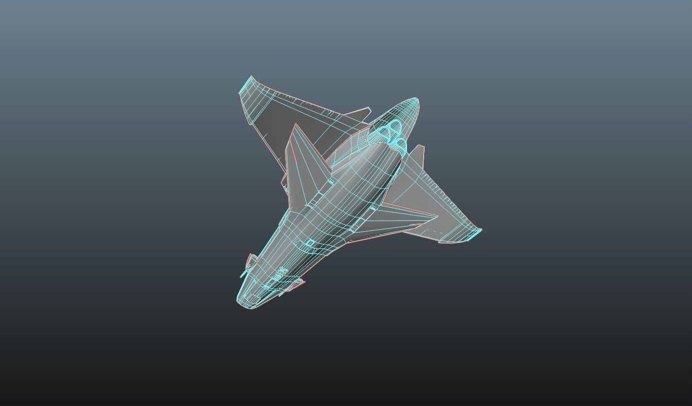 Space Ship - Rigged- High Resolution Textured - include inside Low-poly 3D model_29