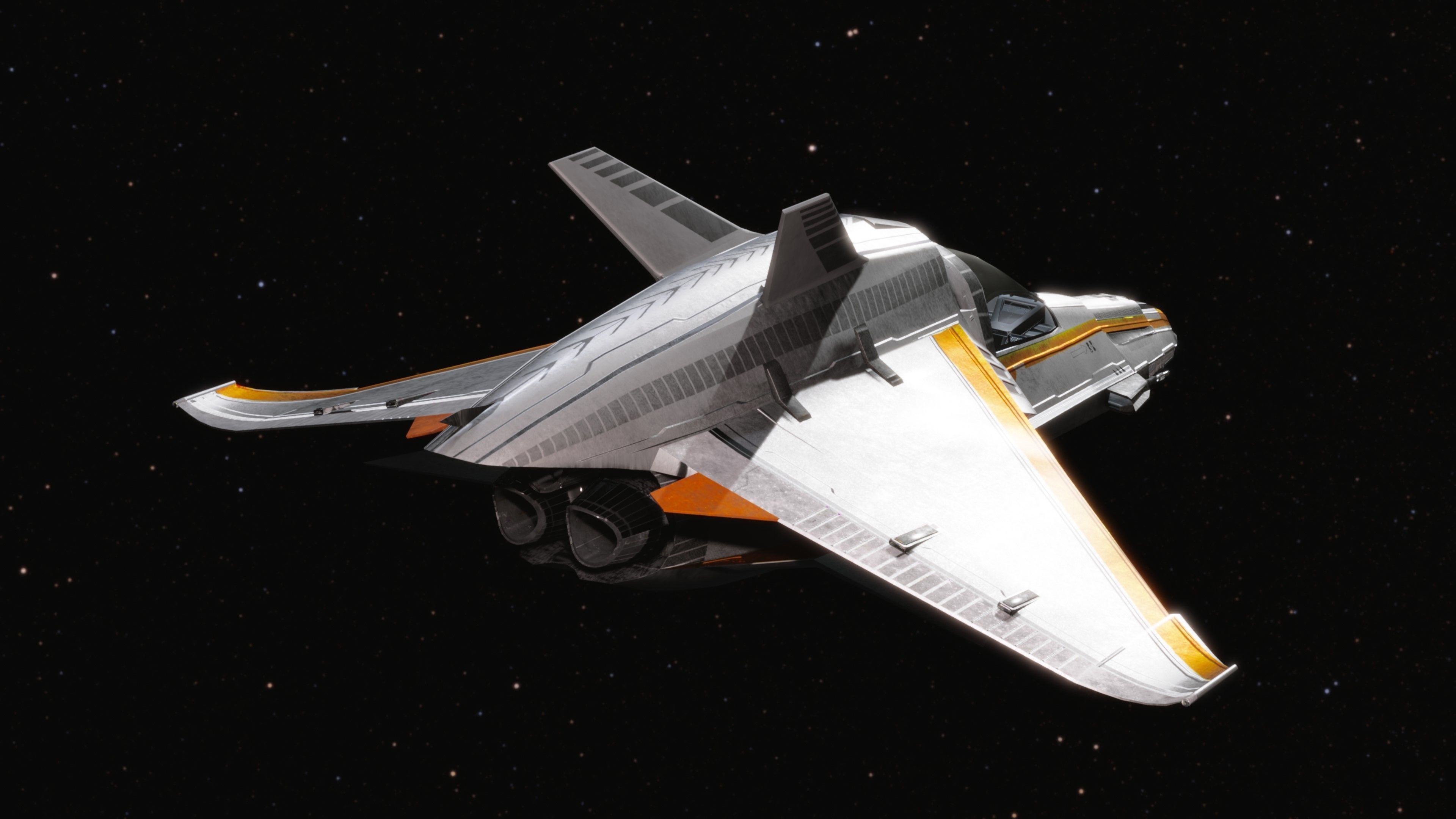 Space Ship - Rigged- High Resolution Textured - include inside Low-poly 3D model_5