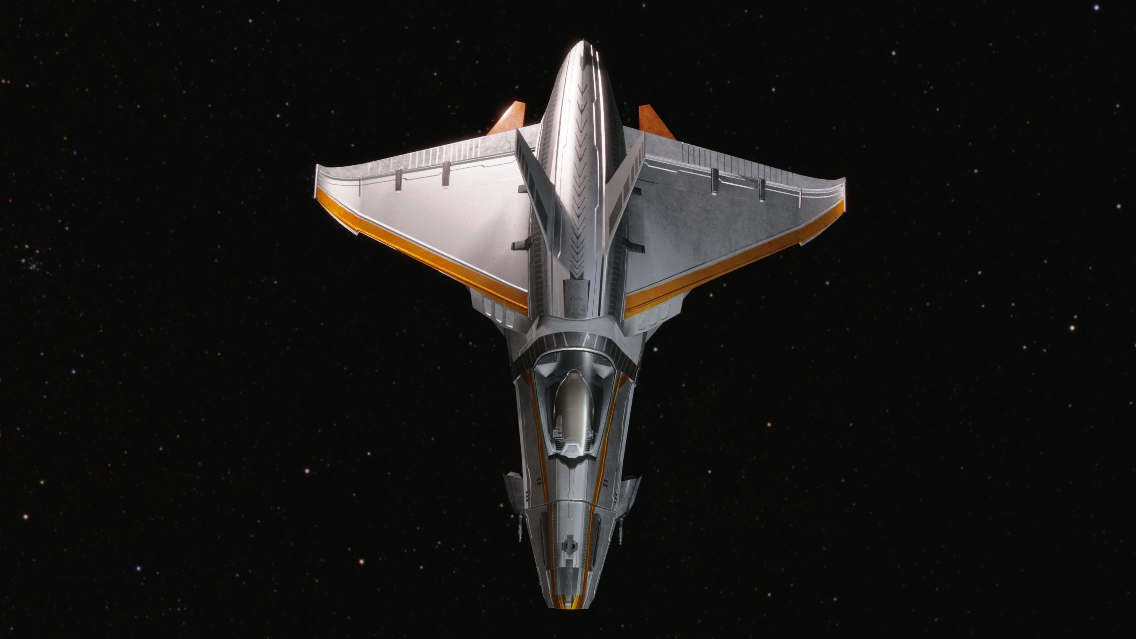 Space Ship - Rigged- High Resolution Textured - include inside Low-poly 3D model_11