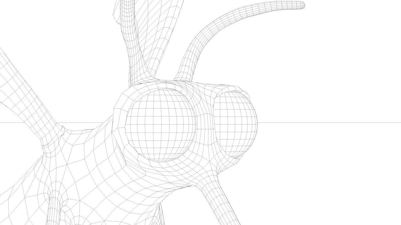 Mosquito insect flying Low-poly 3D model_22