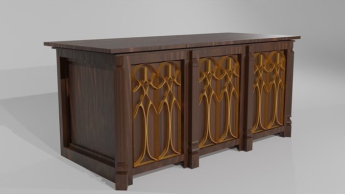 Table and properties 3D model