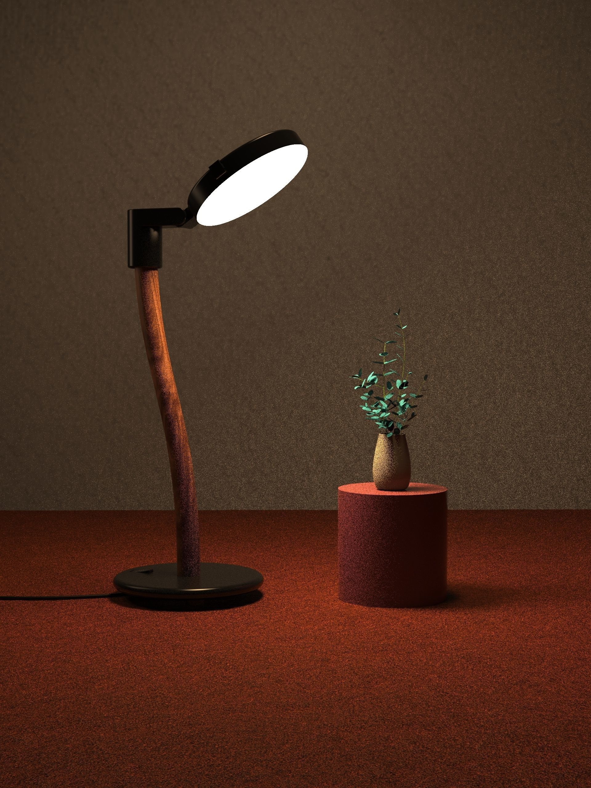 Desk light portable 3D model_10