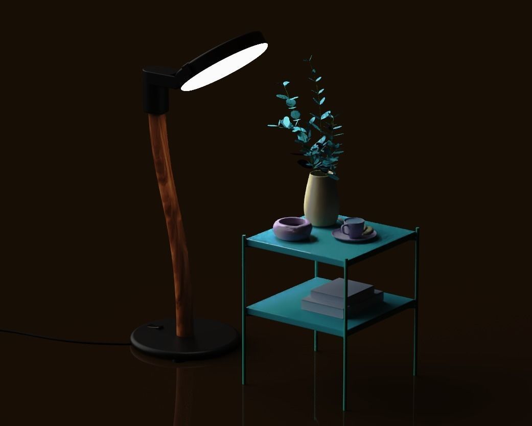 Desk light portable 3D model_5