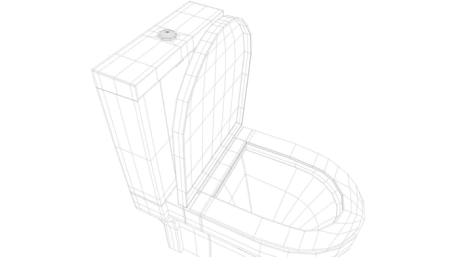 TOILET Low-poly 3D model_4