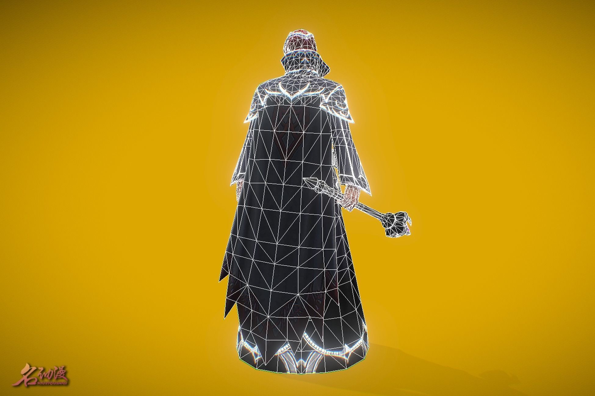 RPG Elf Wizard Low-poly 3D model_6