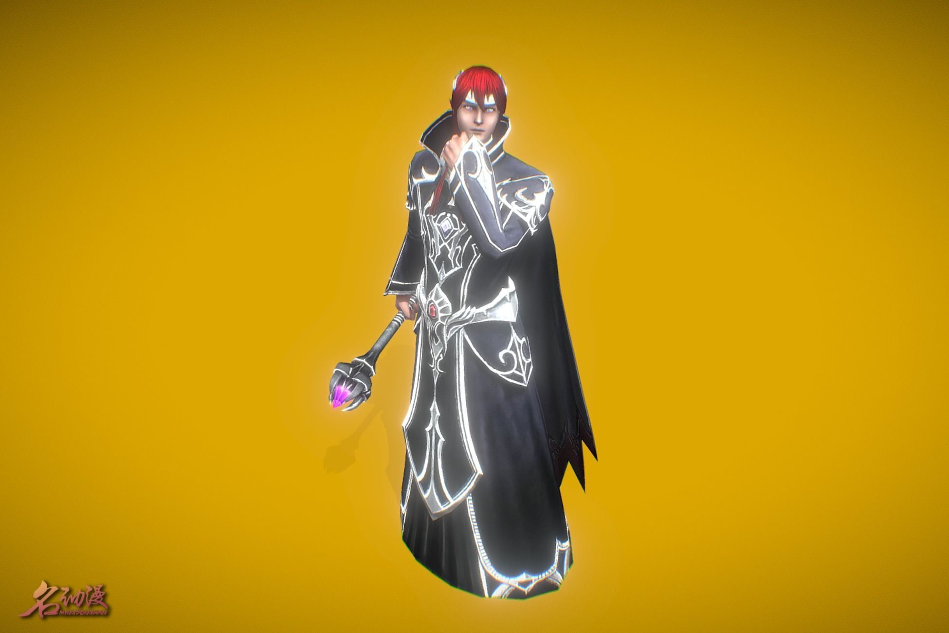 RPG Elf Wizard Low-poly 3D model_1