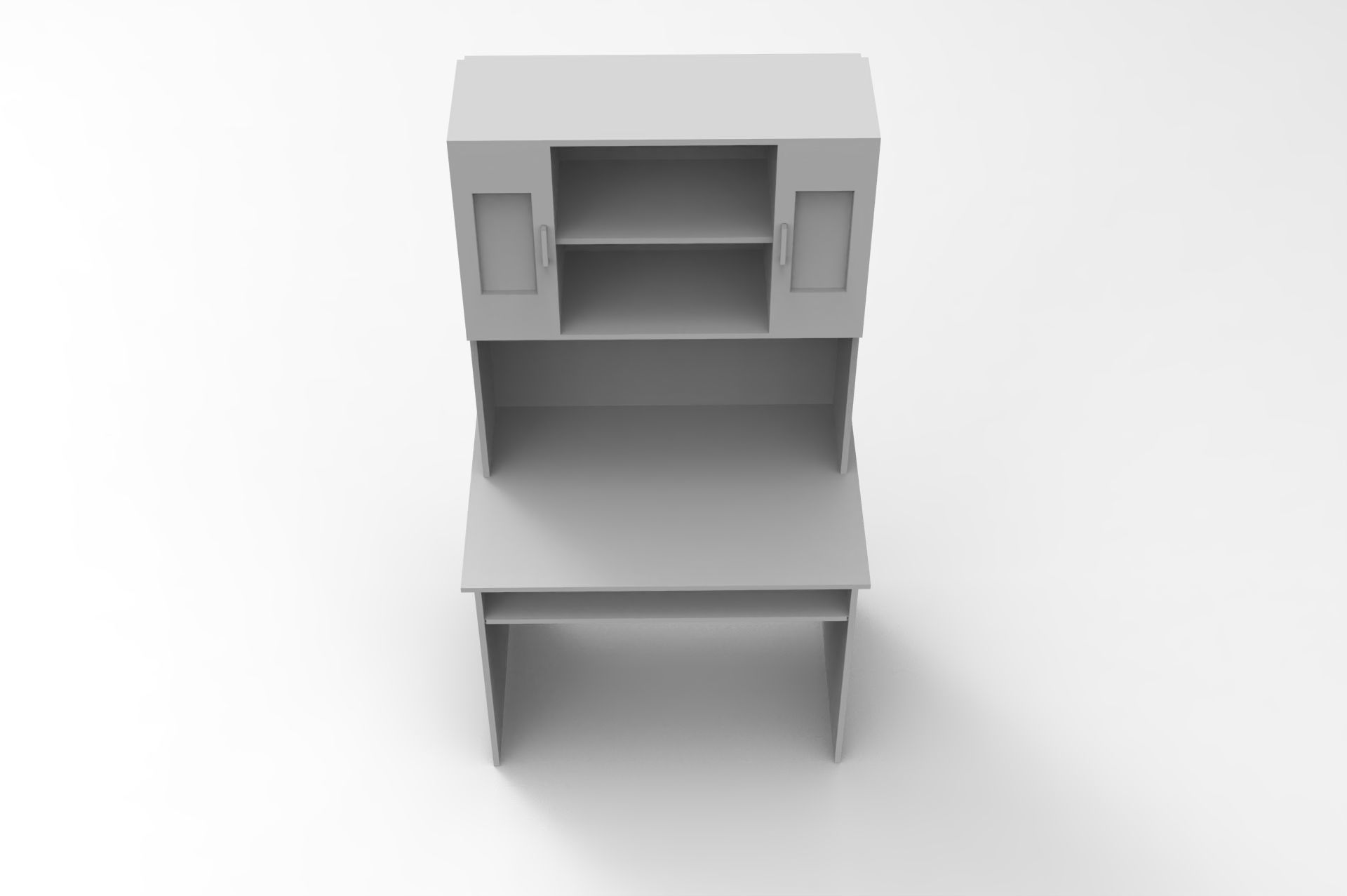 Study Desk Low-poly 3D model_7
