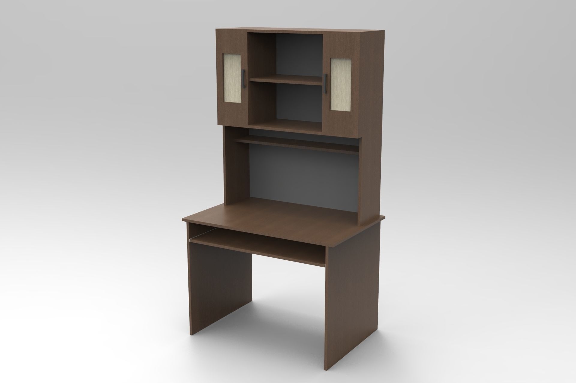 Study Desk Low-poly 3D model_1