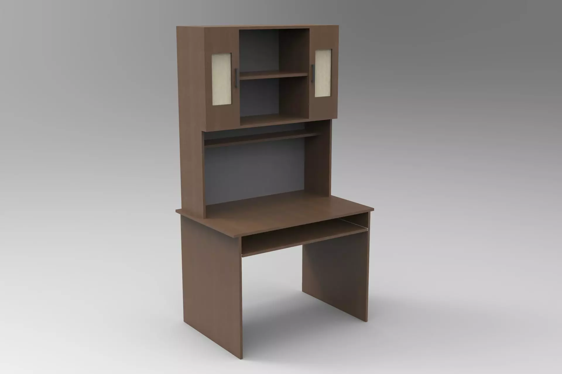 Study Desk Low-poly 3D model_0