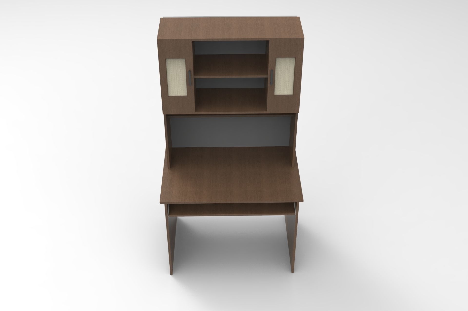 Study Desk Low-poly 3D model_4