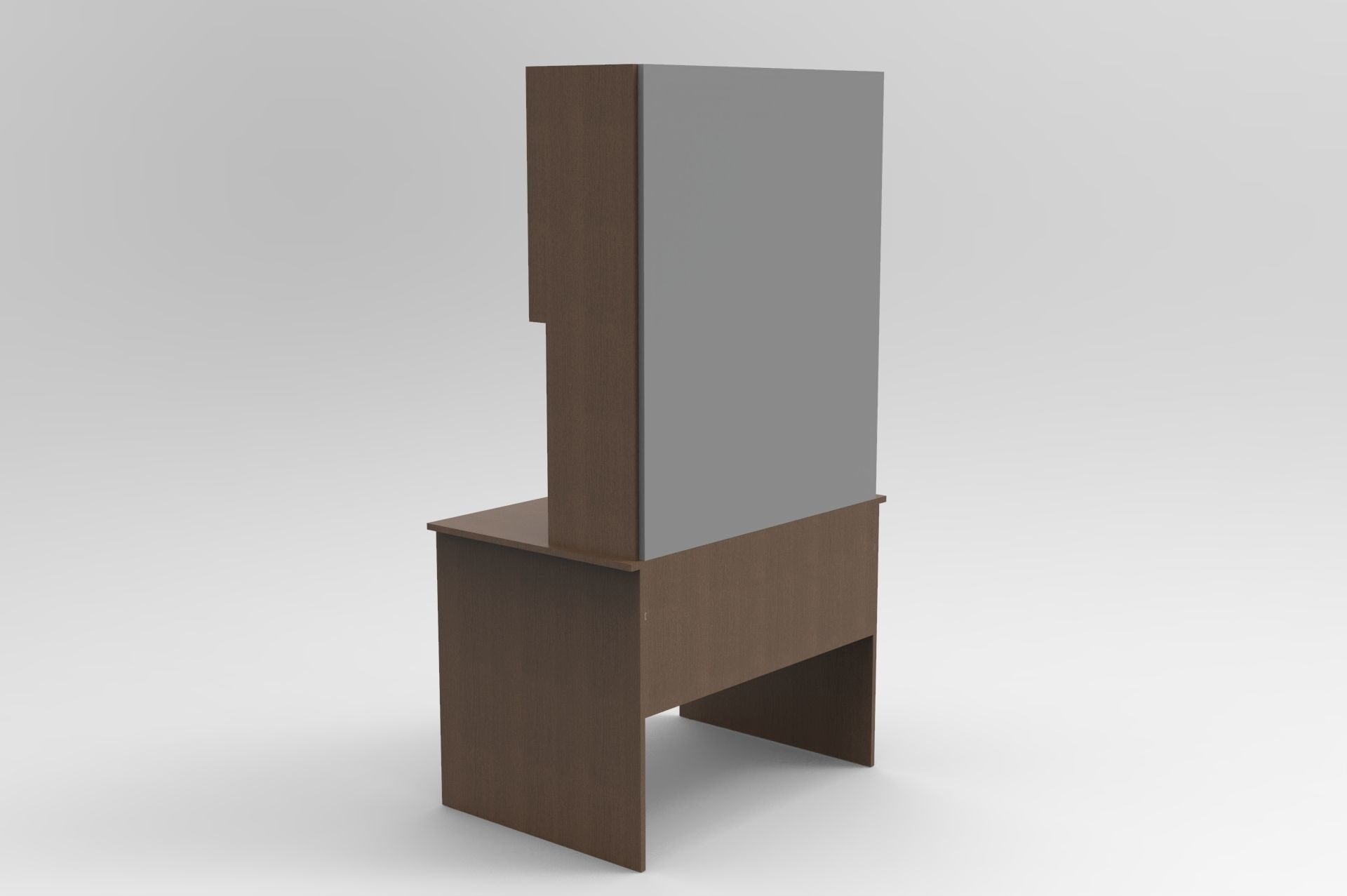 Study Desk Low-poly 3D model_2