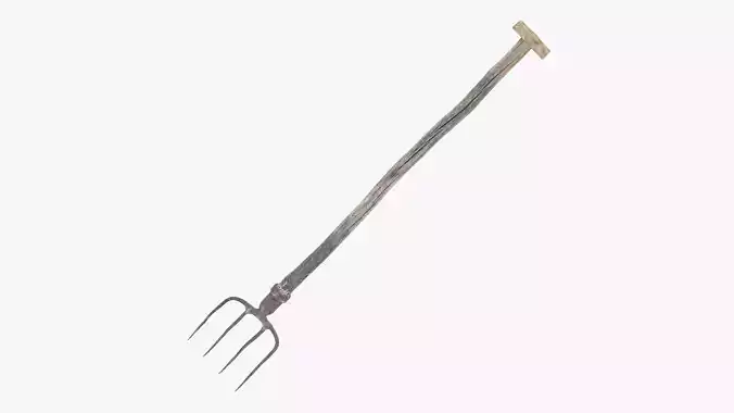 Pitchfork fork Low-poly 3D model