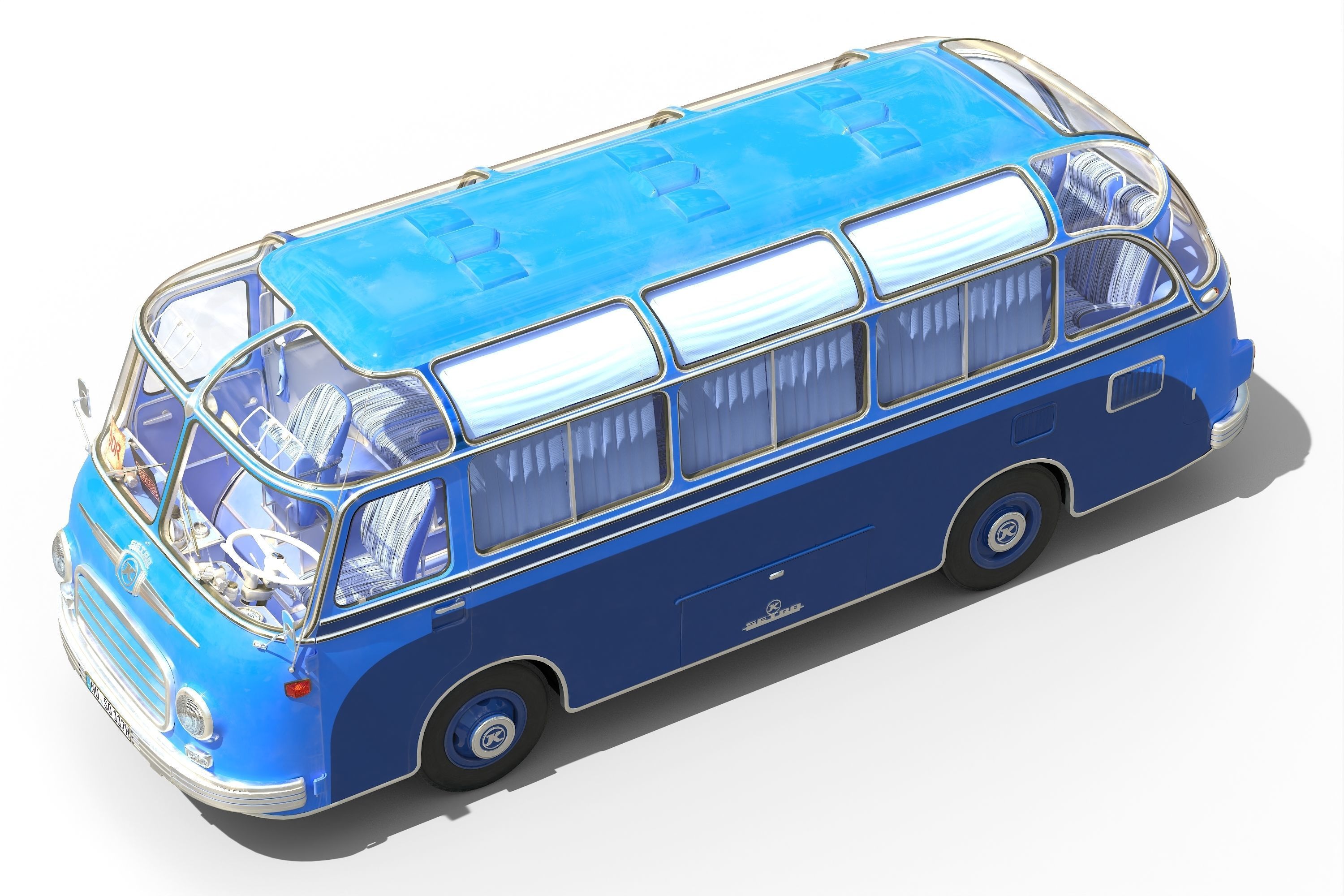 Setra S6 Low-poly 3D model_9