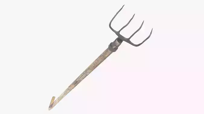 Pitchfork Bent Low-poly 3D model