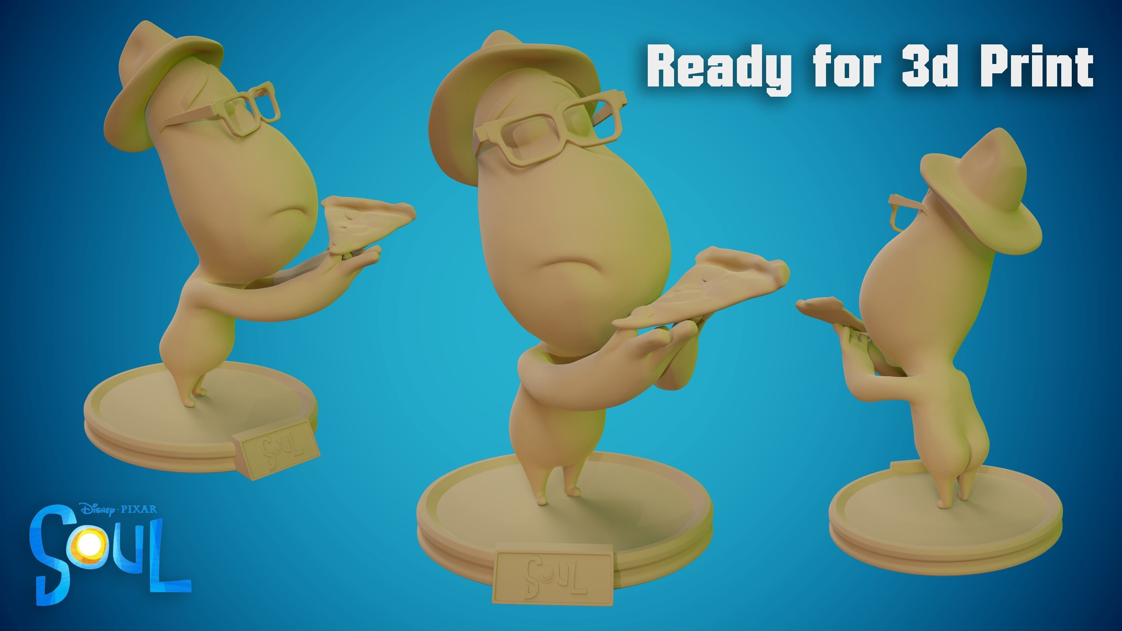 Joe Gardner - Soul Disney Pixar 3D print model -  3D print model 3D print model_4
