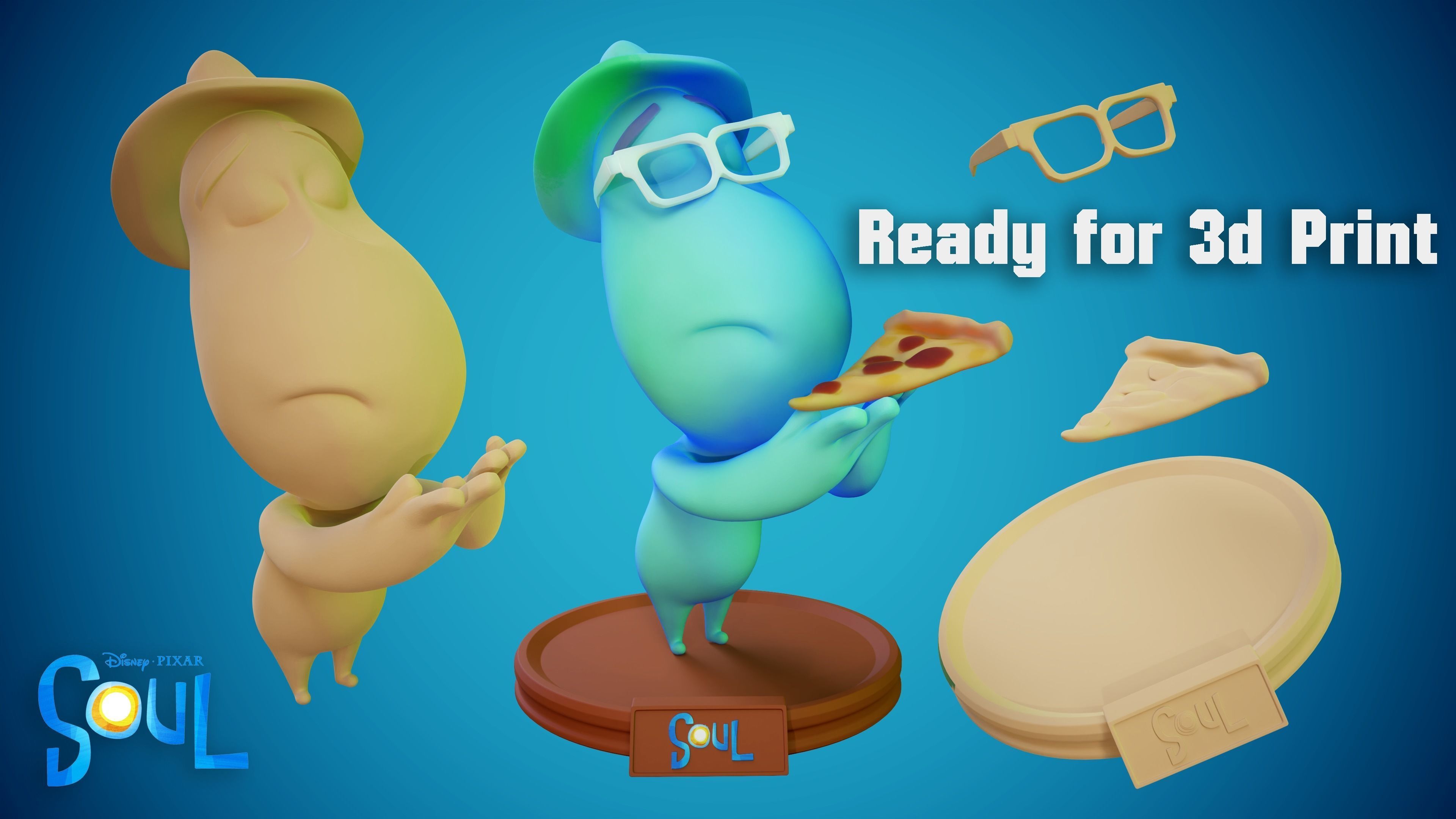 Joe Gardner - Soul Disney Pixar 3D print model -  3D print model 3D print model_1