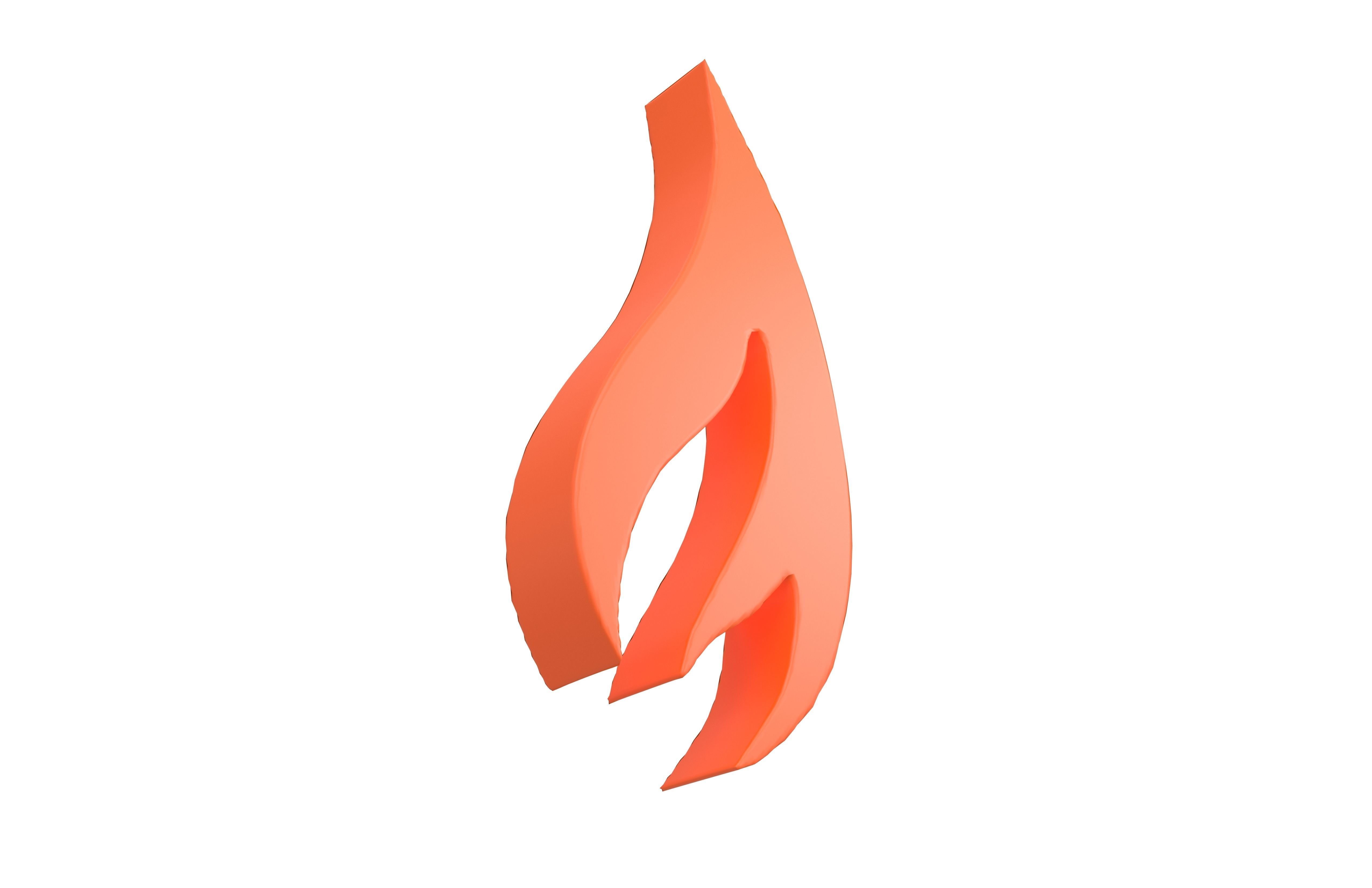 Fire Symbol v7 003 Low-poly 3D model_1
