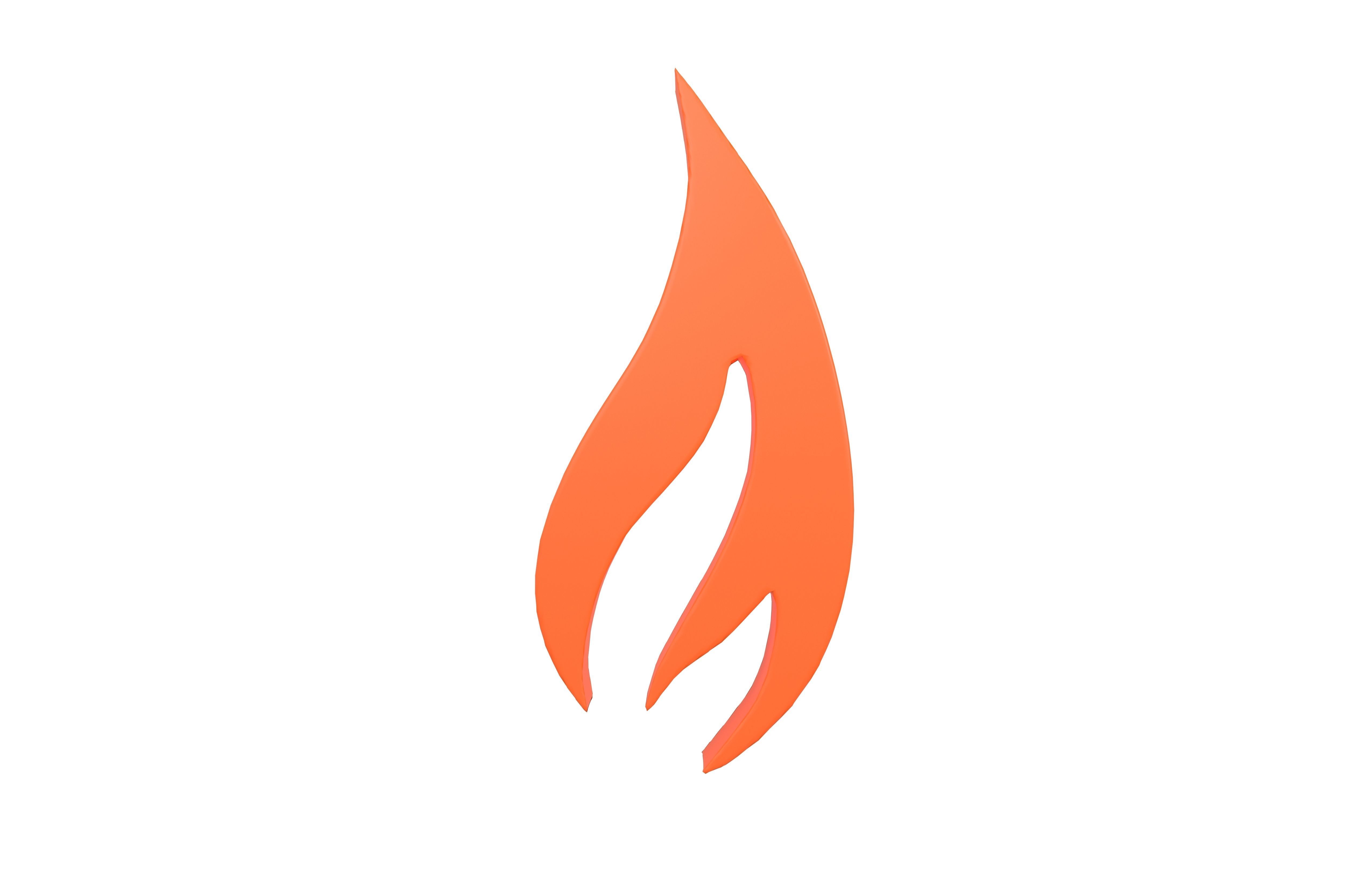 Fire Symbol v7 003 Low-poly 3D model_2