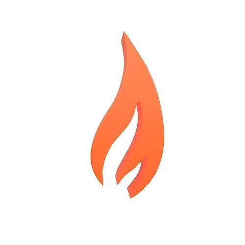 Fire Symbol v7 004 Low-poly 3D model