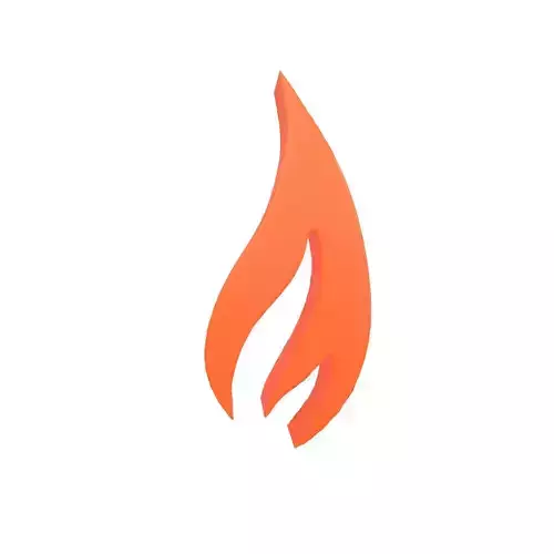 Fire Symbol v7 004 Low-poly 3D model
